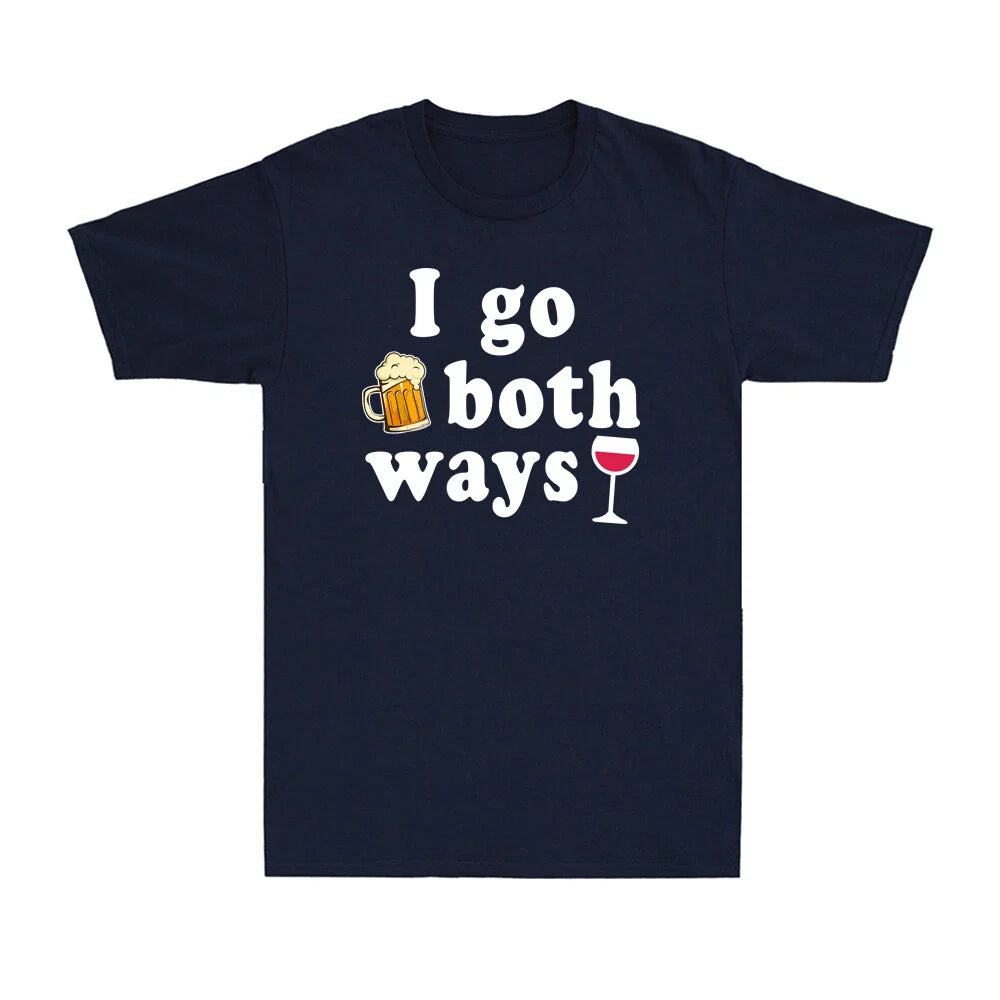 I Go Both Ways Beer And Wine Drinking Lovers Gift - Adult & Kids T-Shirts, Sweatshirts & Hoodies apparel design preview 1