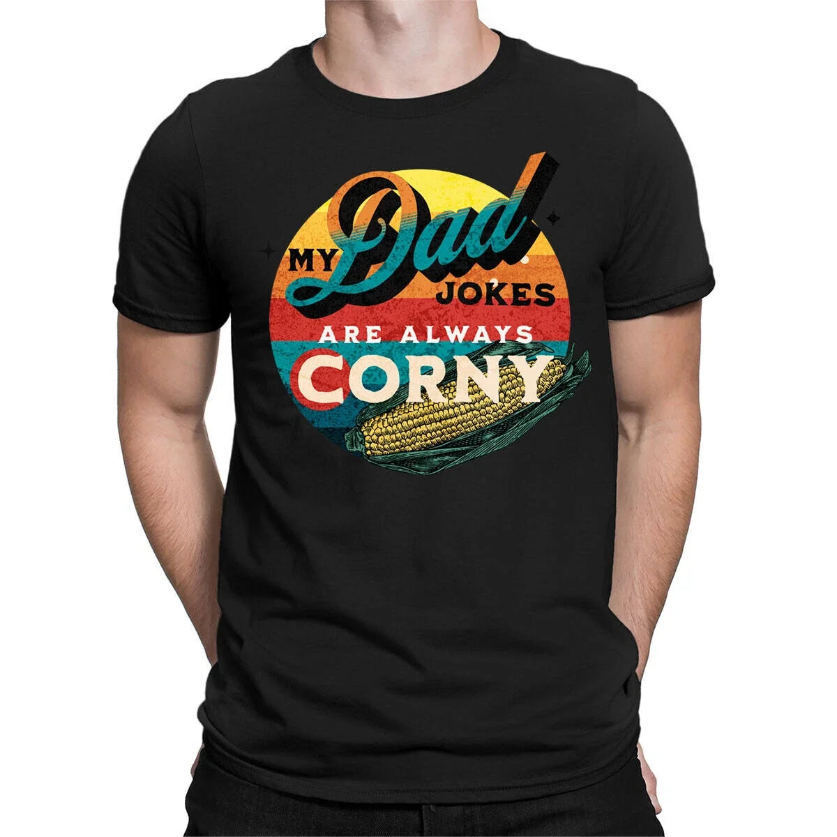 Dad Jokes Are Corny Fathers Day Gift For Best Daddy - Adult & Kids T-Shirts, Sweatshirts & Hoodies apparel design preview 1