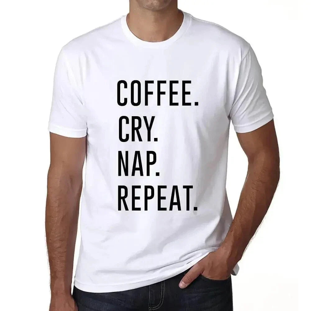 ULTRABASIC men's coffee cries nap repetition cry - Adult & Kids T-Shirts, Sweatshirts & Hoodies apparel design preview 1