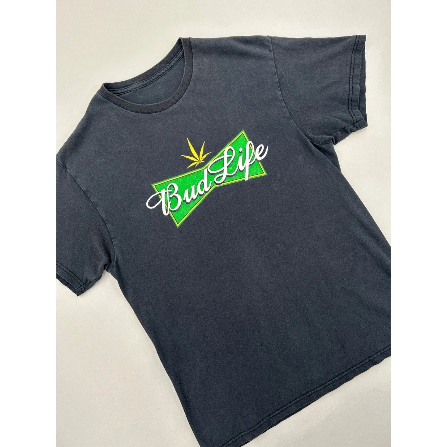 Bud Life Weed Parody Graphic Mens Large Black - Adult & Kids T-Shirts, Sweatshirts & Hoodies apparel design preview 1