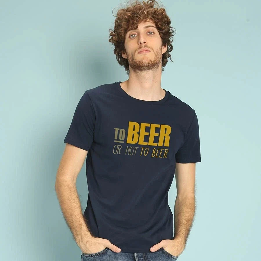 Men's Short Sleeve To Beer Gold Not Color Navy Blue - Adult & Kids T-Shirts, Sweatshirts & Hoodies apparel design preview 1