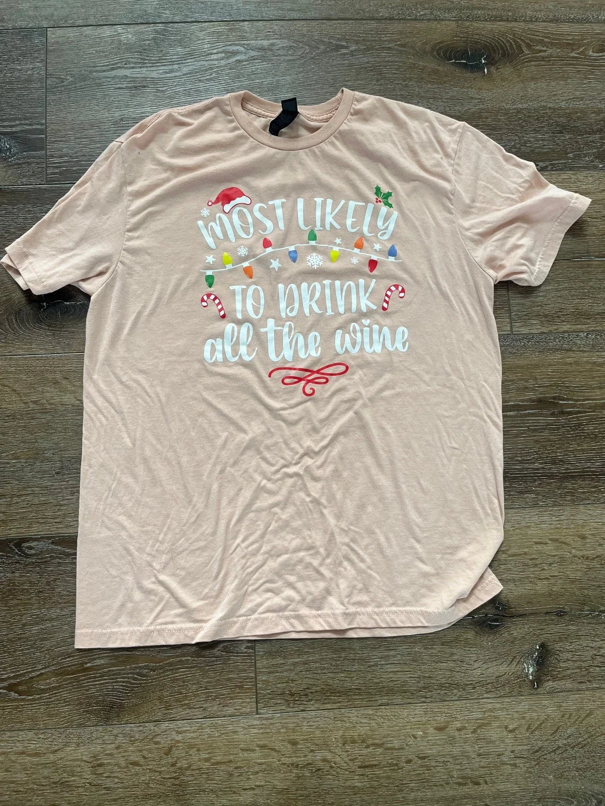 Most Likely To Drink All The Wine Large Pink Adult - Adult & Kids T-Shirts, Sweatshirts & Hoodies apparel design preview 1