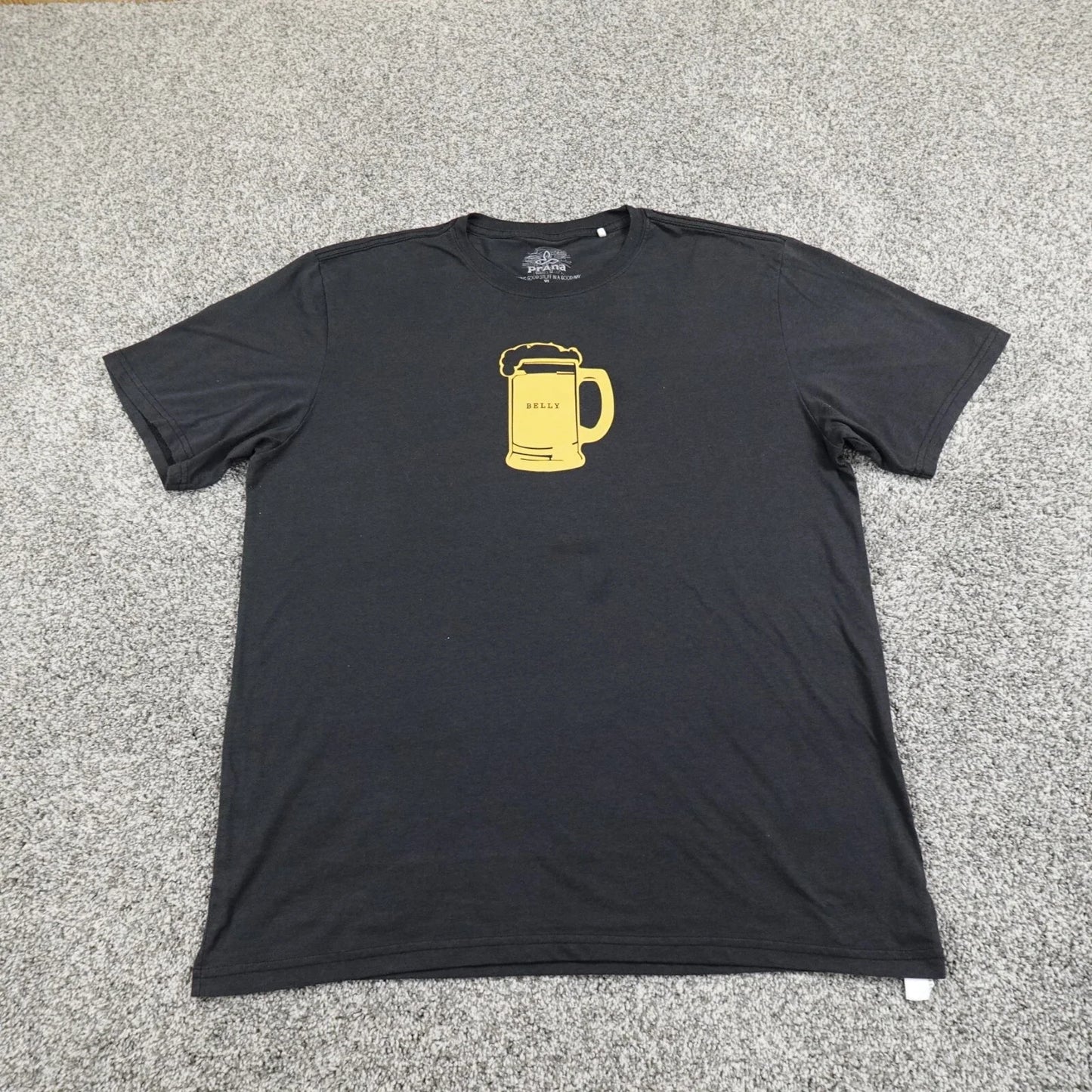 Prana Mens Extra Large Black Beer Belly Graphic Mug - Adult & Kids T-Shirts, Sweatshirts & Hoodies apparel design preview 1