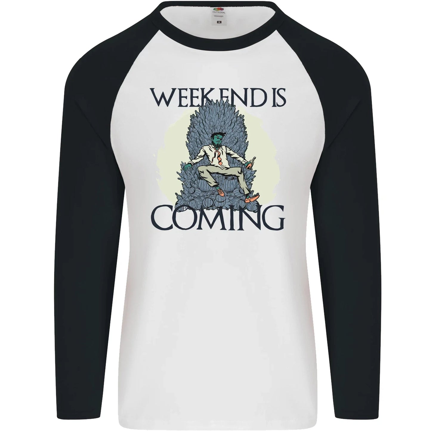 Weekend Funny Beer Cider Wine Alcohol Gin Mens L/S - Adult & Kids T-Shirts, Sweatshirts & Hoodies apparel design preview 1