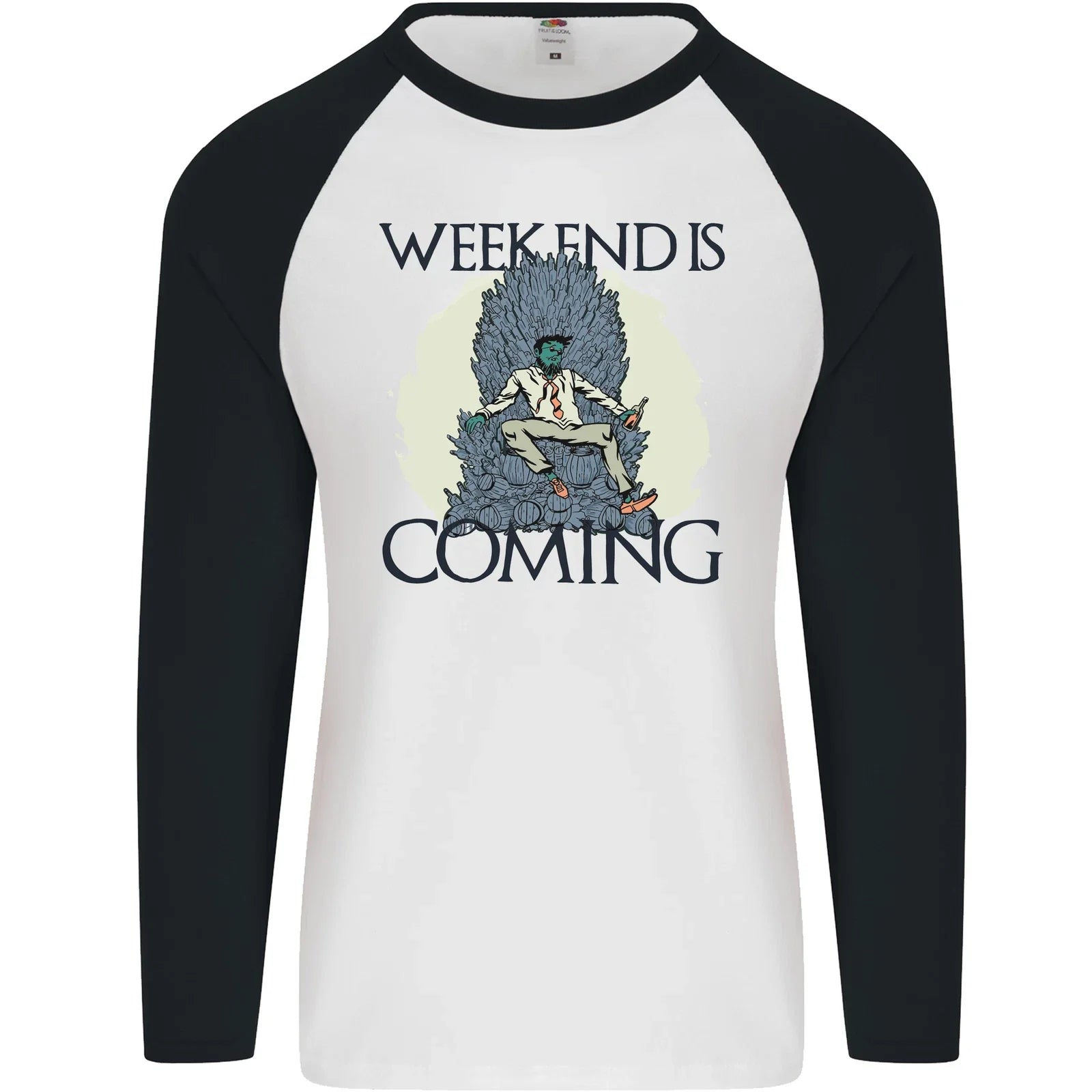 Weekend Funny Beer Cider Wine Alcohol Gin Mens L/S - Adult & Kids T-Shirts, Sweatshirts & Hoodies apparel design preview 1