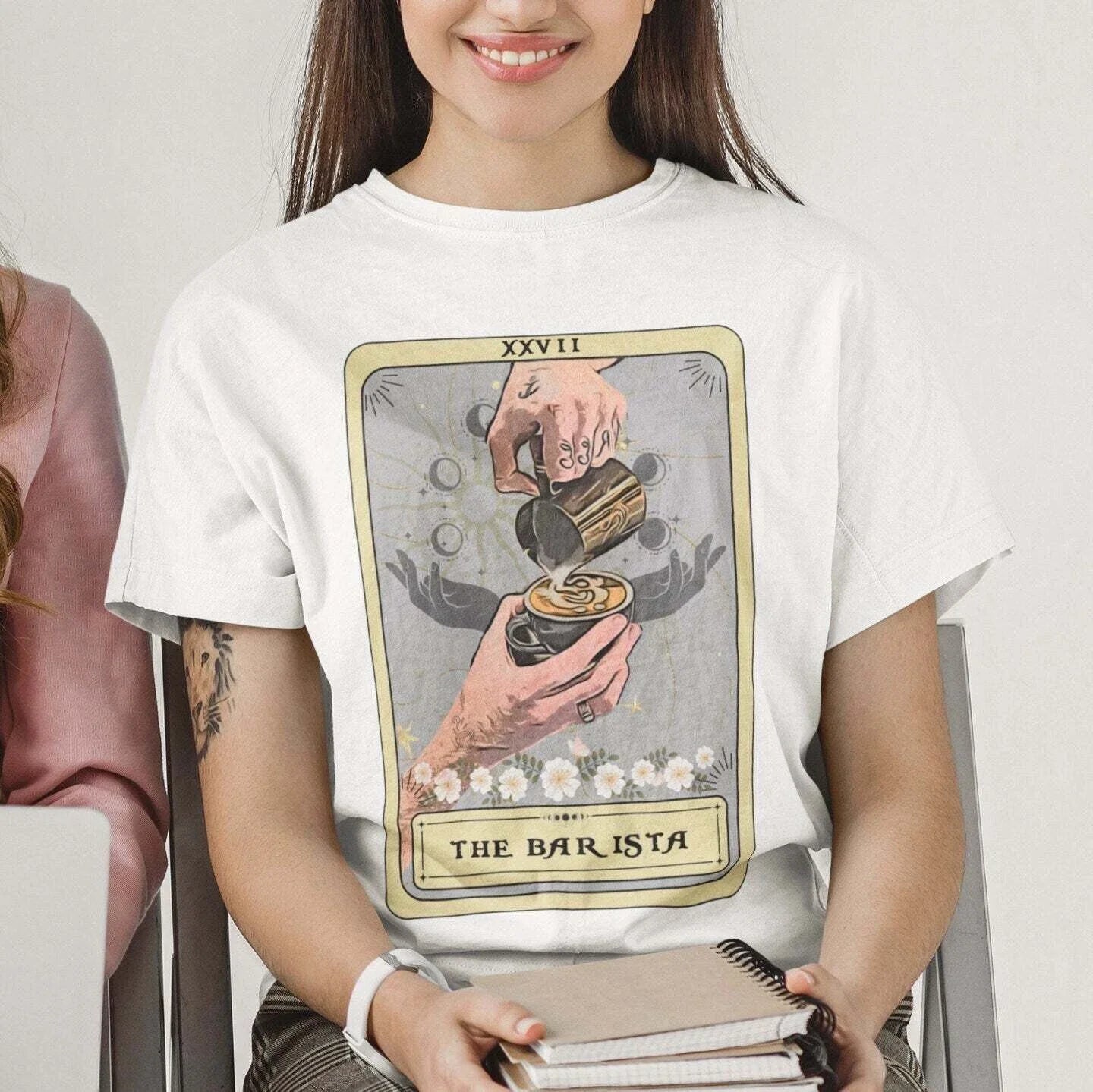The Barista Tarot Card - Adult & Kids T-Shirts, Sweatshirts & Hoodies apparel design preview 1