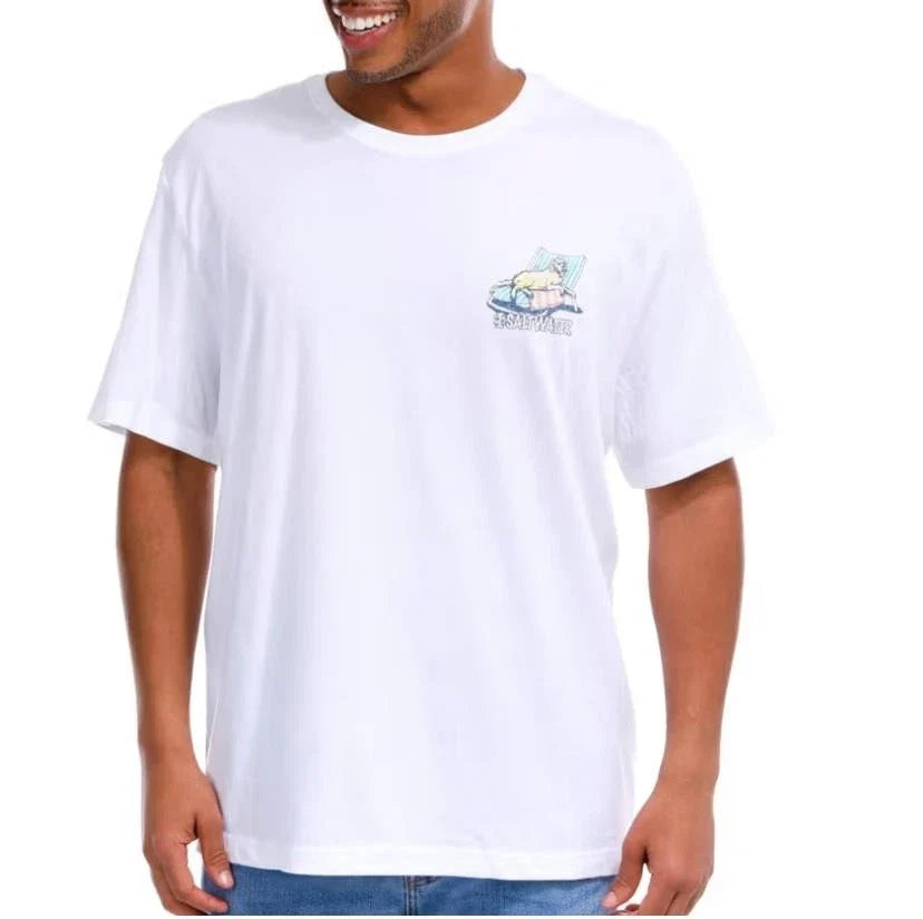 Men's IZOD Saltwater Graphic DOG on Beach Beers Sand - Adult & Kids T-Shirts, Sweatshirts & Hoodies apparel design preview 1