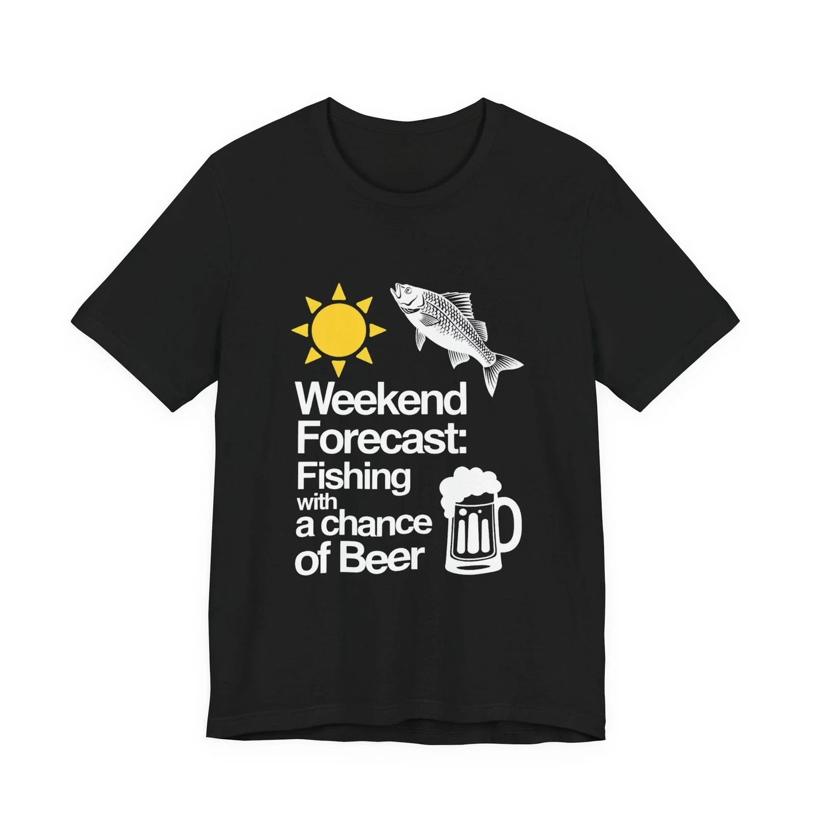 Weekend Forecast Fishing With A Chance Of Beer Funny - Adult & Kids T-Shirts, Sweatshirts & Hoodies apparel design preview 1