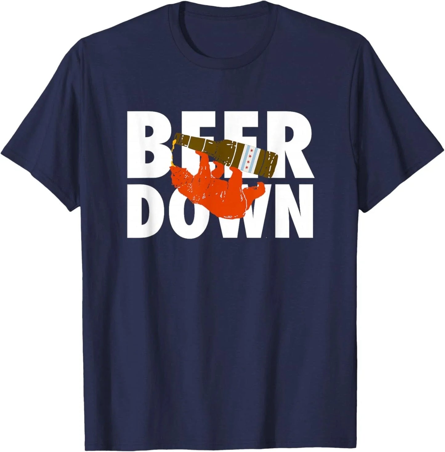 Beer Down Football Fan Chicago Beers Drinking Party - Adult & Kids T-Shirts, Sweatshirts & Hoodies apparel design preview 1