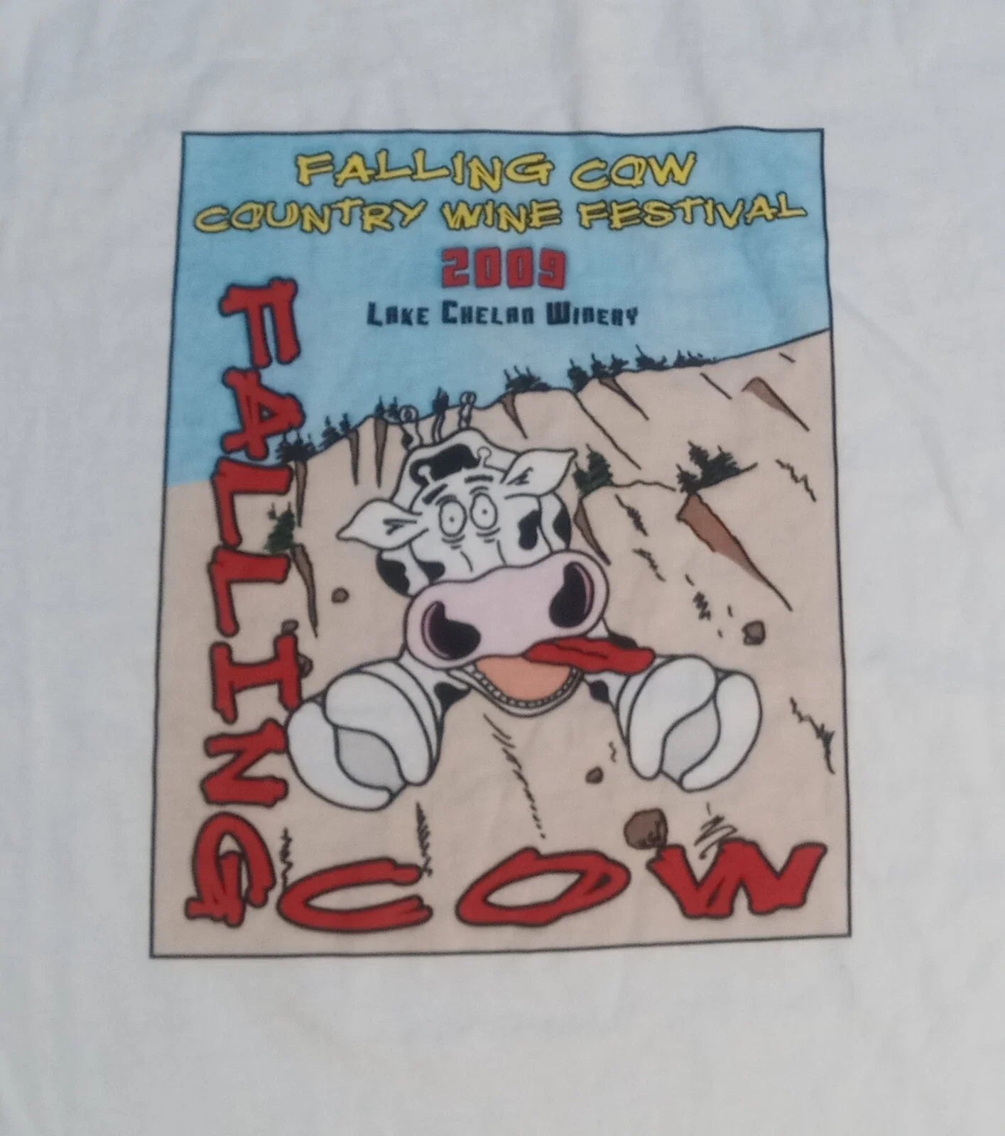 Falling Cow Country Wine Festival Souvenir - Adult & Kids T-Shirts, Sweatshirts & Hoodies apparel design preview 1