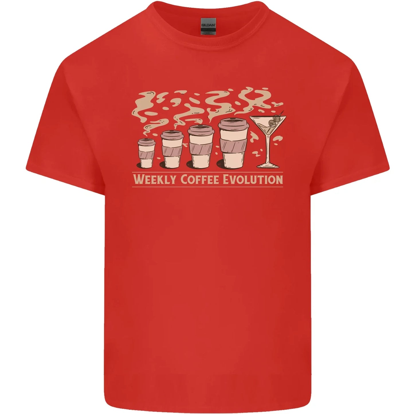 Funny Weekly Coffee to Alcohol Evolution Wine Mens - Adult & Kids T-Shirts, Sweatshirts & Hoodies apparel design preview 1