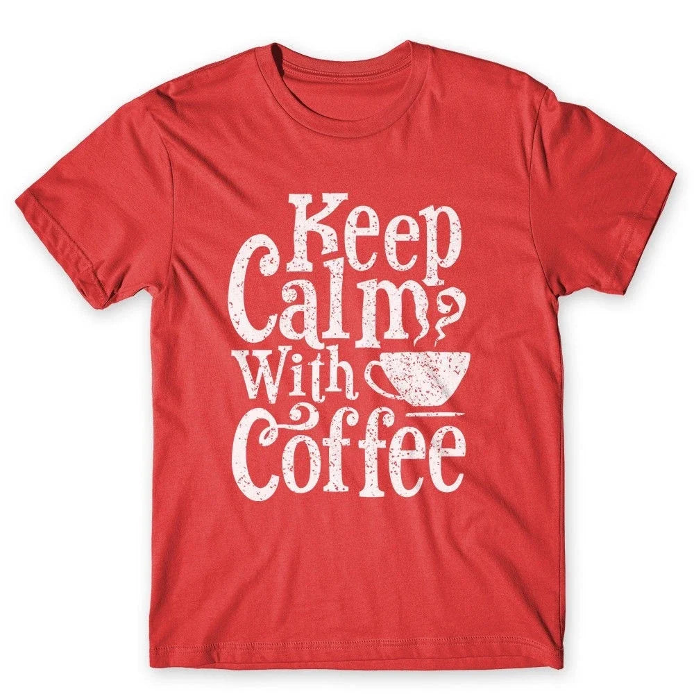 Keep Calm With Coffee 100% Cotton Premium NEW - Adult & Kids T-Shirts, Sweatshirts & Hoodies apparel design preview 1