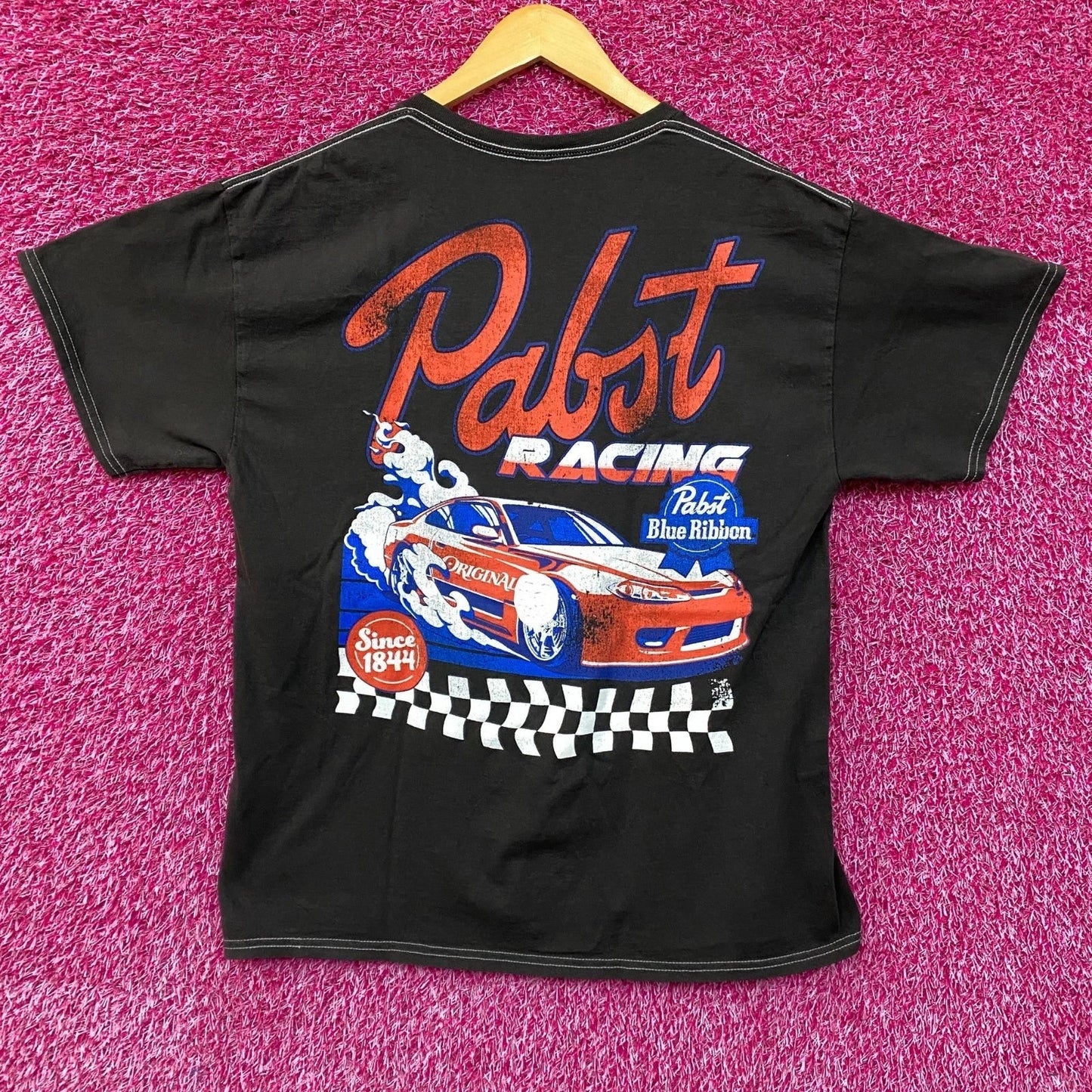 Pabst Blue Ribbon Racing Since 1844 Large - Adult & Kids T-Shirts, Sweatshirts & Hoodies apparel design preview 1