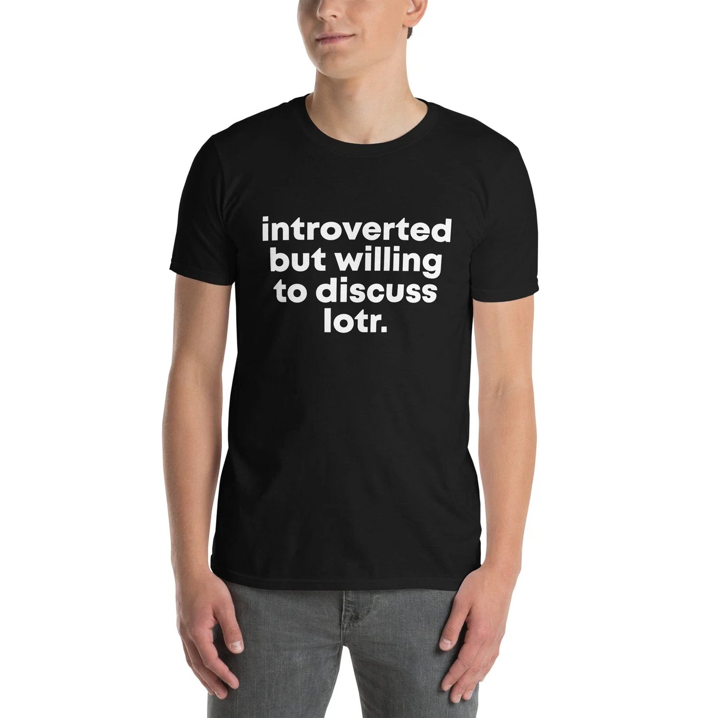Introverted but willing to discuss lotr - Adult & Kids T-Shirts, Sweatshirts & Hoodies apparel design preview 1