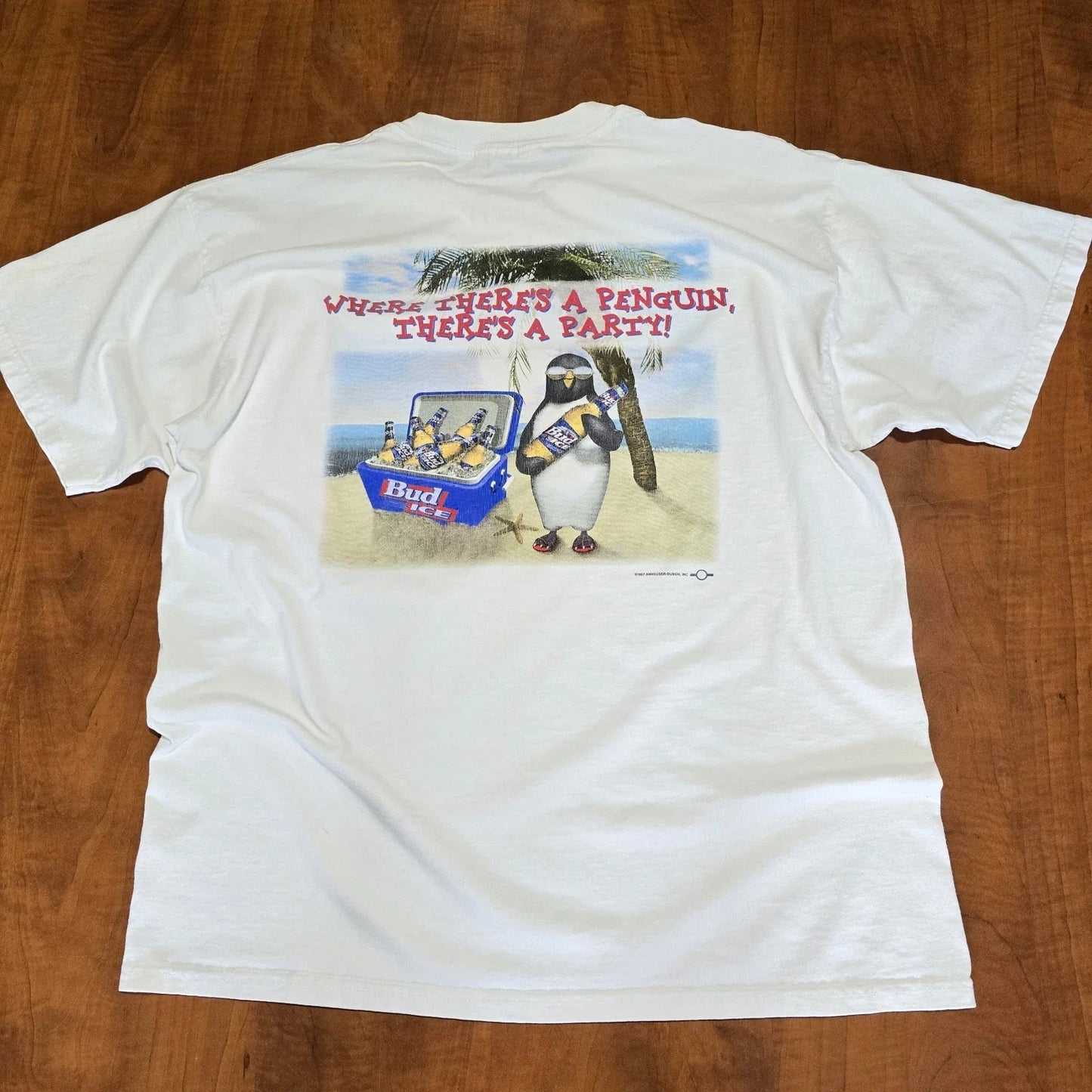 Anheuser Busch Vintage 1997 Bud Ice Beer Dooby Doo - Adult & Kids T-Shirts, Sweatshirts & Hoodies apparel design preview 1