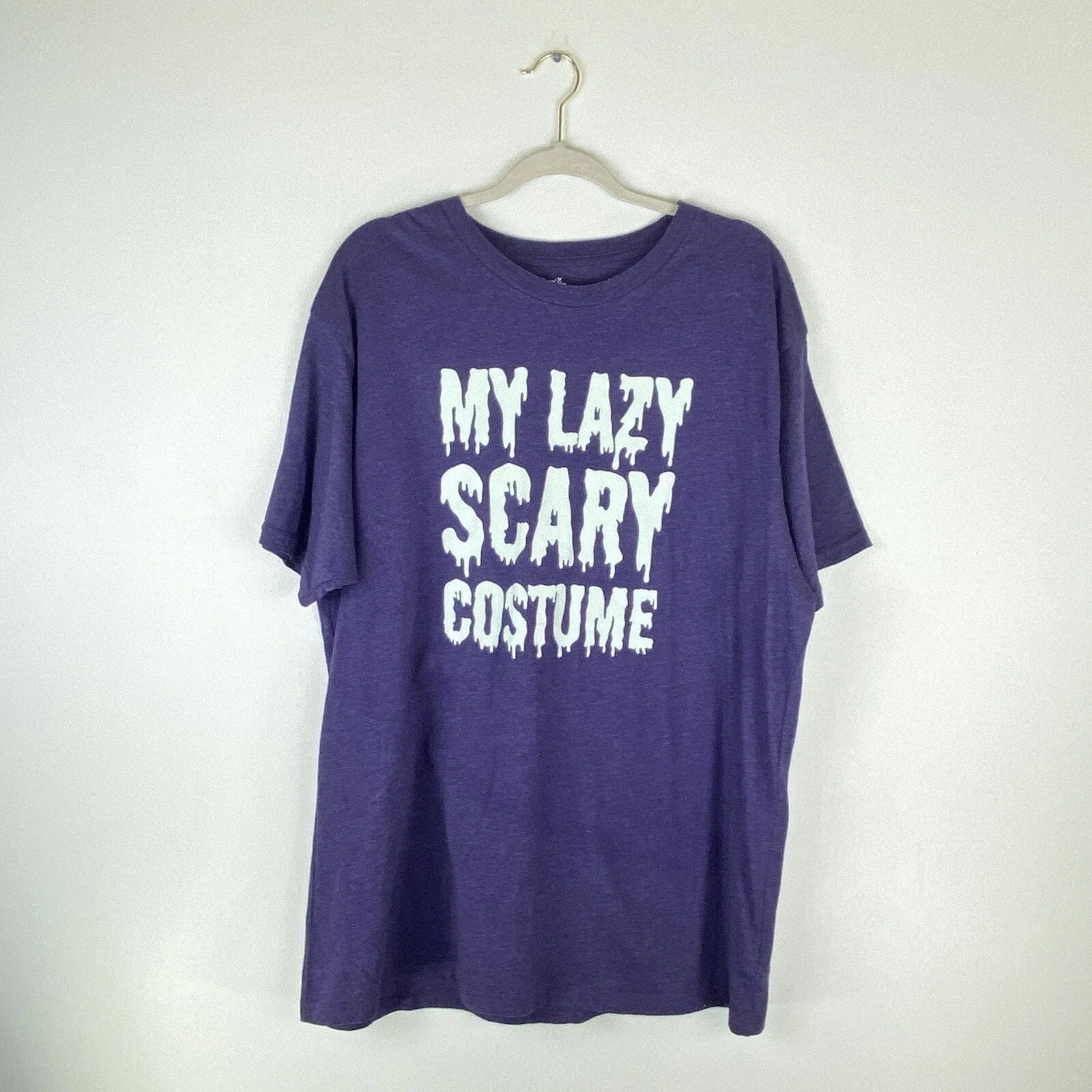 My Lazy Scary Mens XL Costume Halloween Print Purple - Adult & Kids T-Shirts, Sweatshirts & Hoodies apparel design preview 1