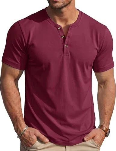 Men's Henley Short Sleeve Moisture Wicking - Adult & Kids T-Shirts, Sweatshirts & Hoodies apparel design preview 1