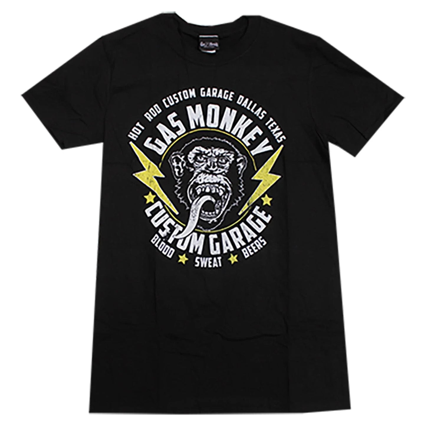 Mens GAS MONKEY Top Size Small Black BLOOD SWEAT - Adult & Kids T-Shirts, Sweatshirts & Hoodies apparel design preview 1