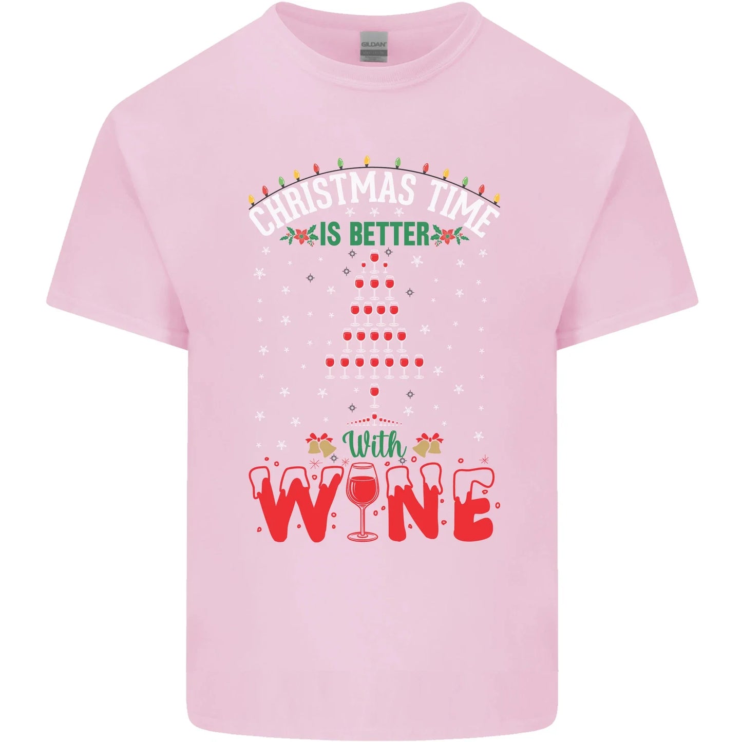 Christmas Better With Wine Funny Alcohol Mens Light - Adult & Kids T-Shirts, Sweatshirts & Hoodies apparel design preview 1