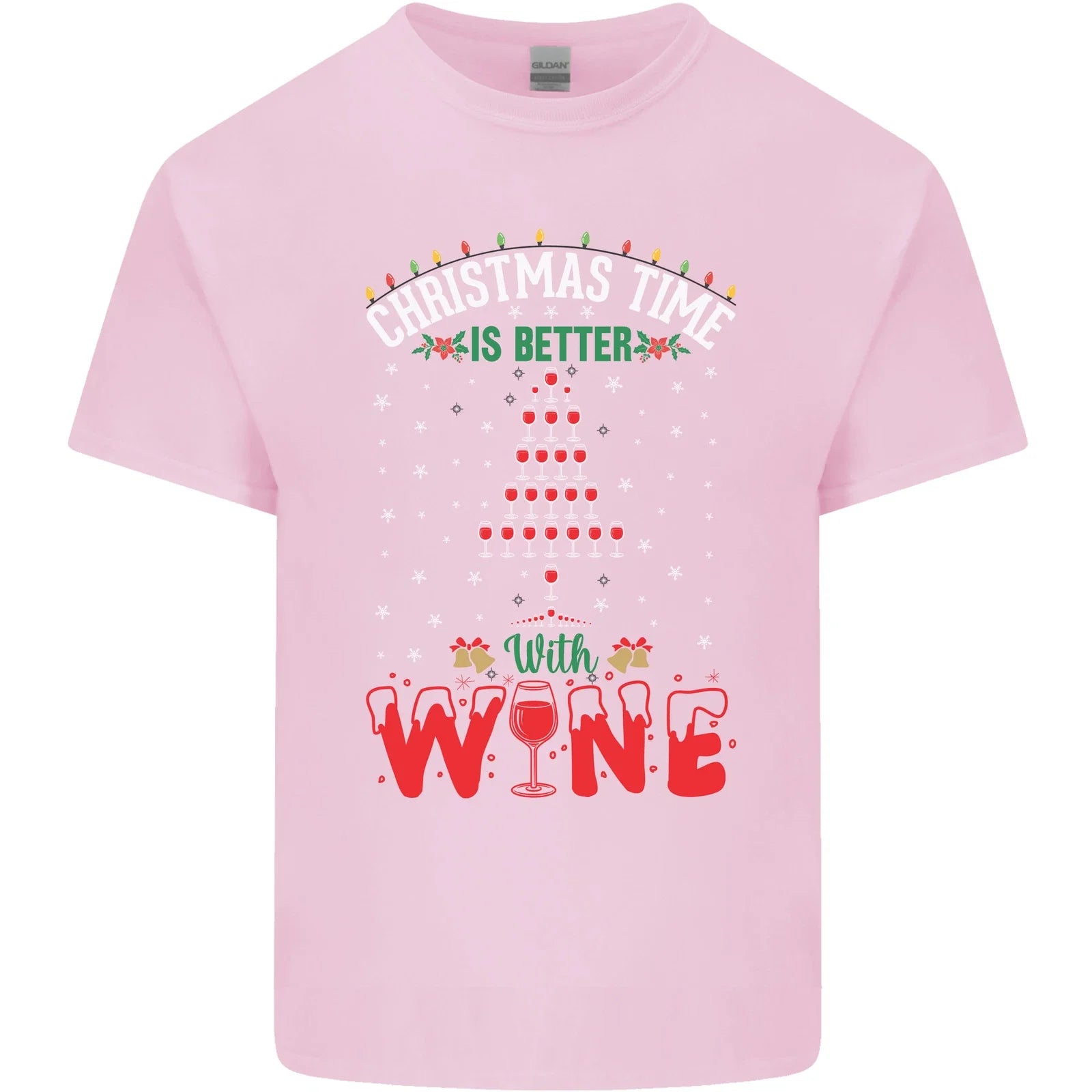 Christmas Better With Wine Funny Alcohol Mens Light - Adult & Kids T-Shirts, Sweatshirts & Hoodies apparel design preview 1