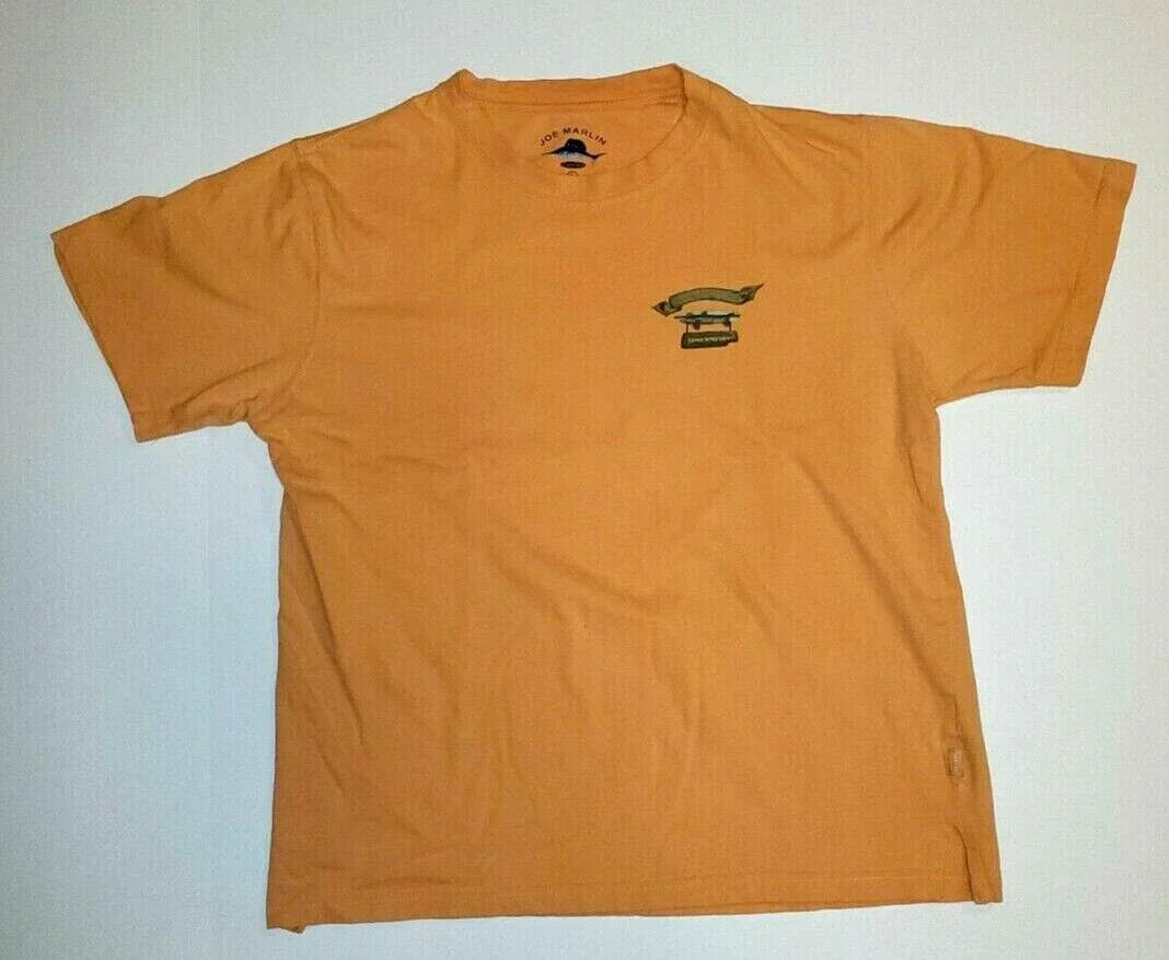 JOE MARLIN MEN'S ORANGE GRAPHIC LARGE SHARKTOOTH - Adult & Kids T-Shirts, Sweatshirts & Hoodies apparel design preview 1
