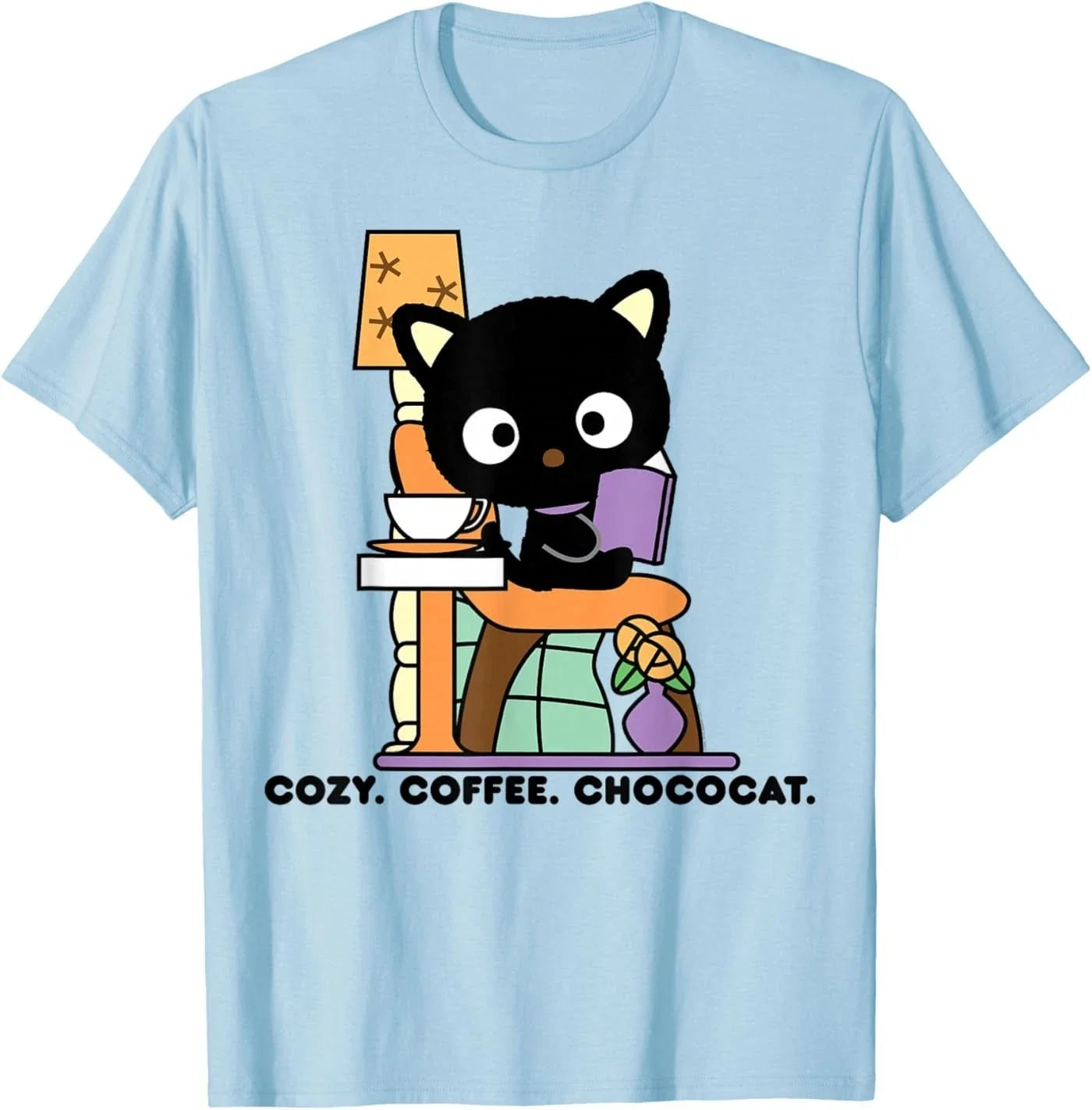 Chococat Cozy Coffee Cafe - Adult & Kids T-Shirts, Sweatshirts & Hoodies apparel design preview 1