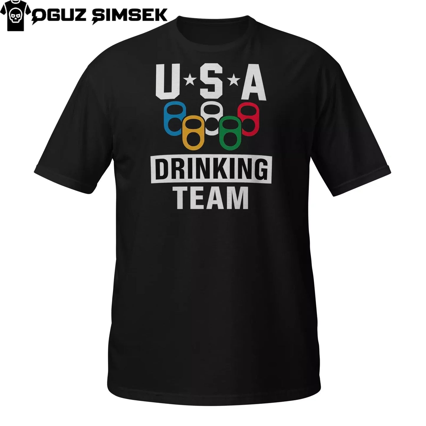 USA Party Drinking Team Funny Beer Tabs Design DTG - Adult & Kids T-Shirts, Sweatshirts & Hoodies apparel design preview 1