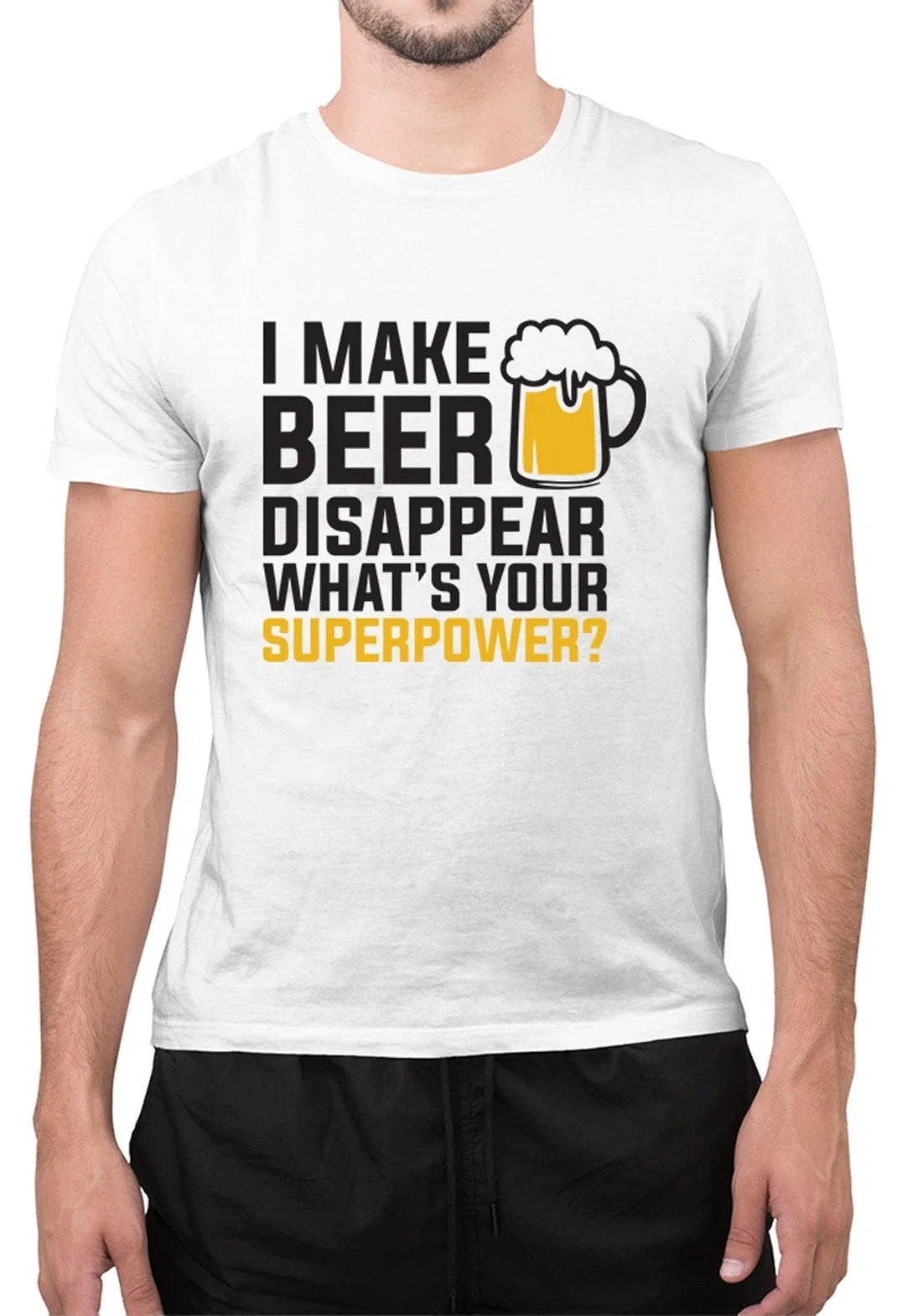 Funny I Make Beer Disappear Drink Drunk Man Women - Adult & Kids T-Shirts, Sweatshirts & Hoodies apparel design preview 1