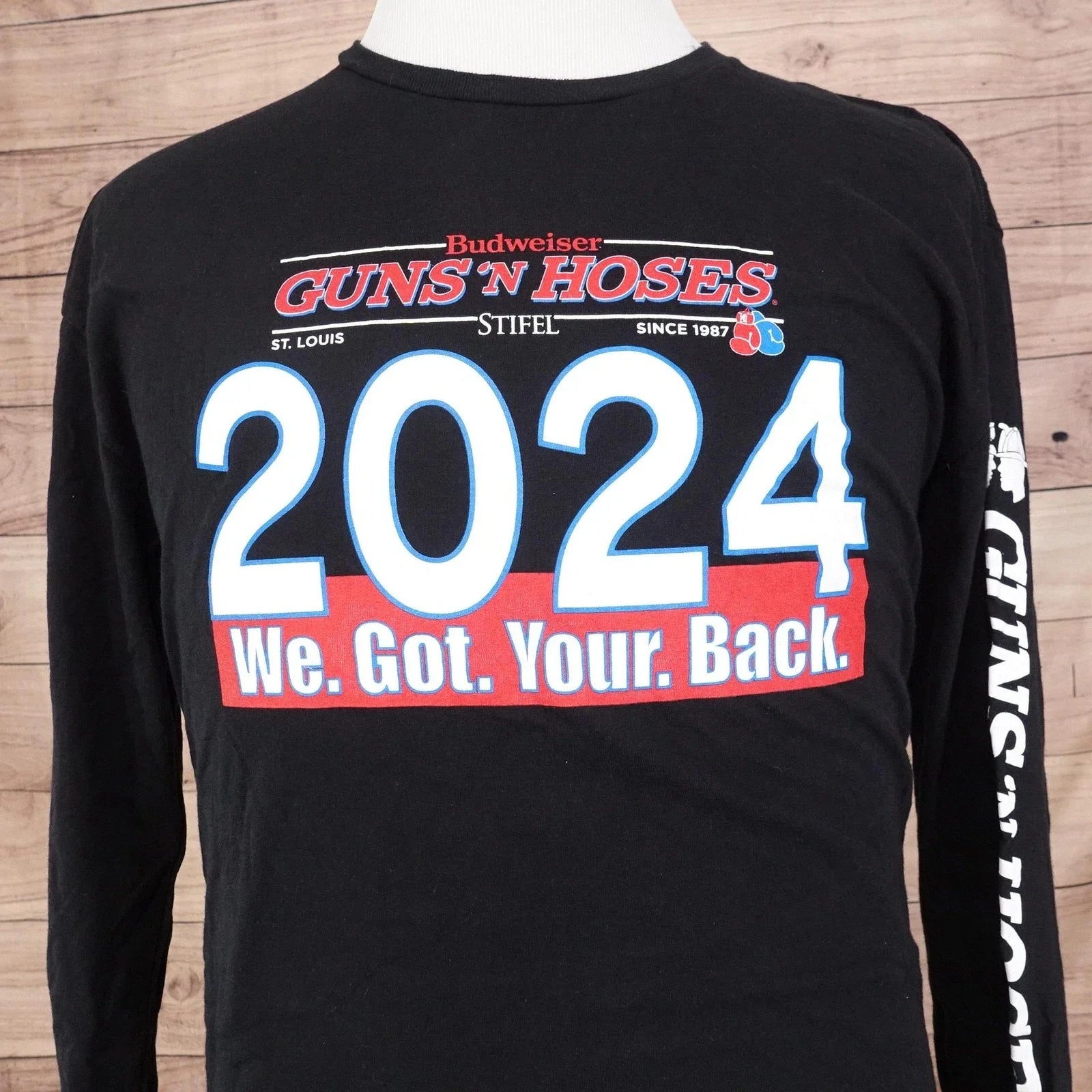 Budweiser Guns N Hoses Mens XL Black 2024 St Louis - Adult & Kids T-Shirts, Sweatshirts & Hoodies apparel design preview 1