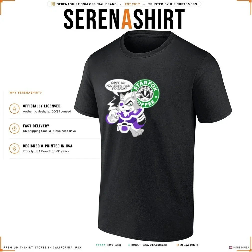Starfox coffee can't let you brew that - Adult & Kids T-Shirts, Sweatshirts & Hoodies apparel design preview 1