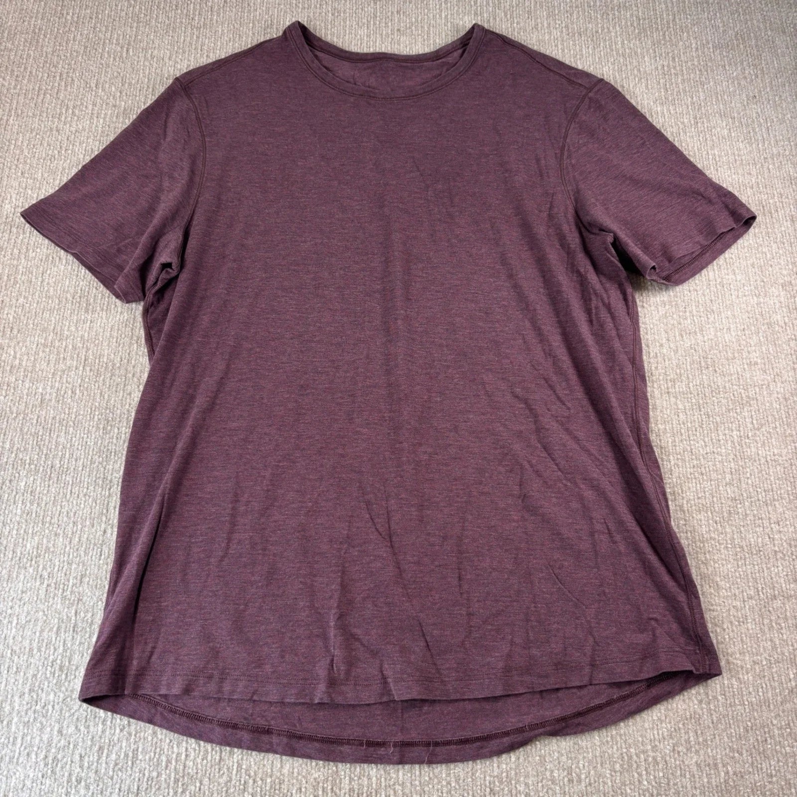 Lululemon Wine Red Cotton Short Sleeve Men's Size - Adult & Kids T-Shirts, Sweatshirts & Hoodies apparel design preview 1