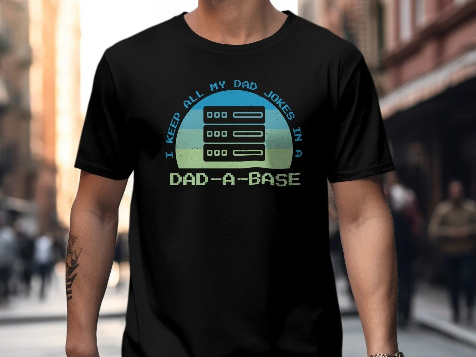 Funny Dad Joke Father's Day Gift, Dad-A-Base Graphic - Adult & Kids T-Shirts, Sweatshirts & Hoodies apparel design preview 1