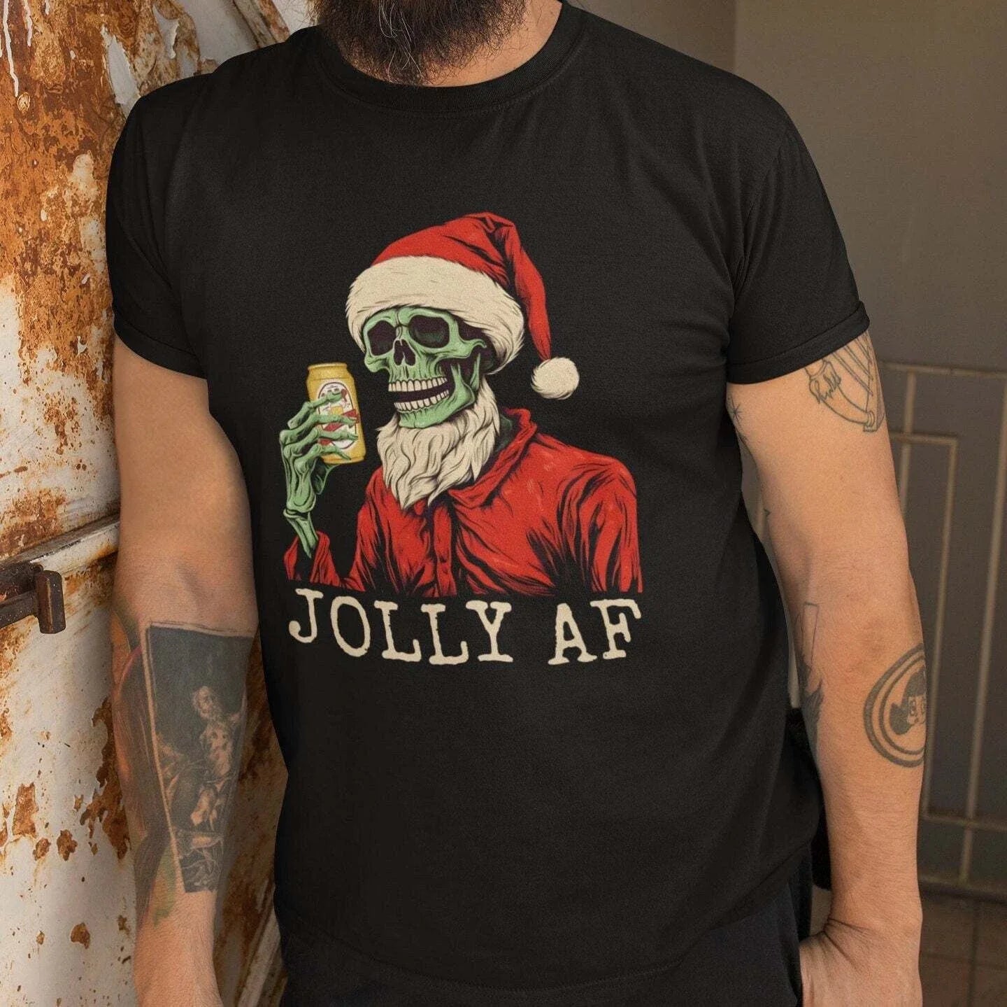 Beer Christmas Skeleton - Adult & Kids T-Shirts, Sweatshirts & Hoodies apparel design preview 1