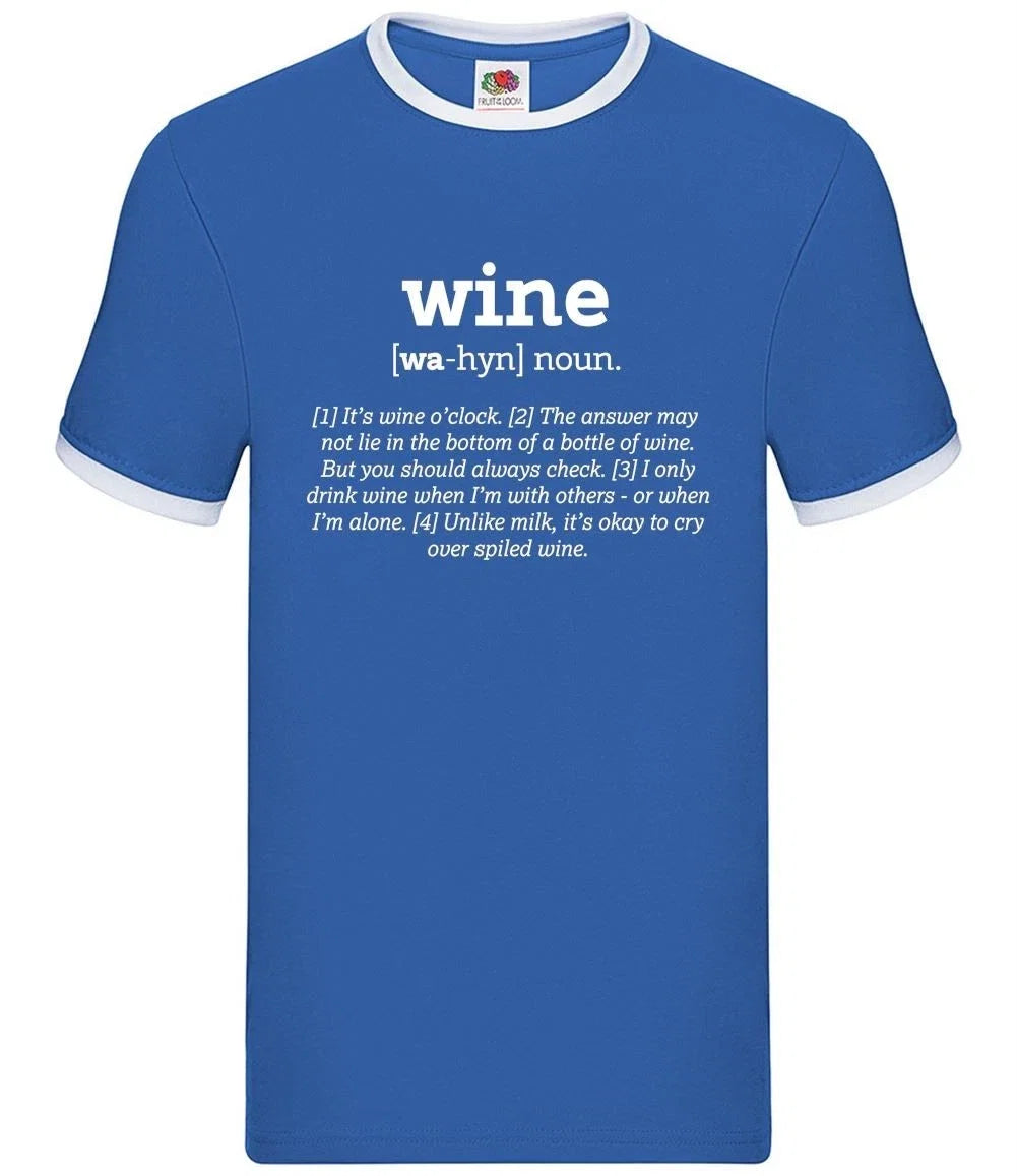 Definition Wine Mens Ringer Funny Red White Pinot - Adult & Kids T-Shirts, Sweatshirts & Hoodies apparel design preview 1