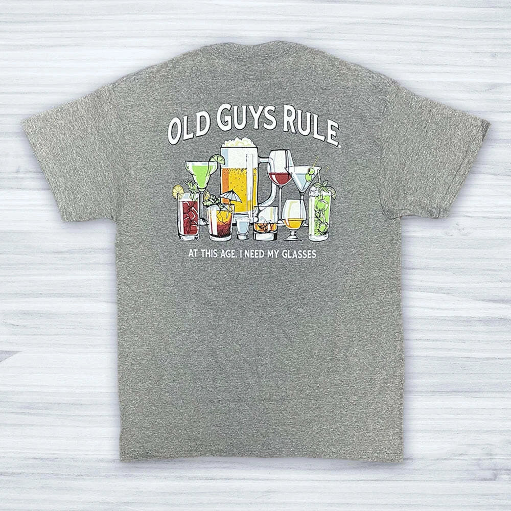 New OLD GUYS RULE AT THIS AGE I NEED MY GLASSES Wine - Adult & Kids T-Shirts, Sweatshirts & Hoodies apparel design preview 1