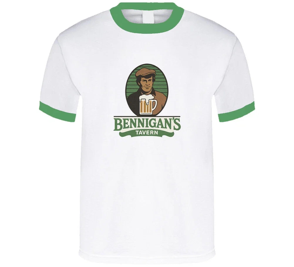 Bennigan's Tavern Beer 1980s Vintage Ringer - Adult & Kids T-Shirts, Sweatshirts & Hoodies apparel design preview 1