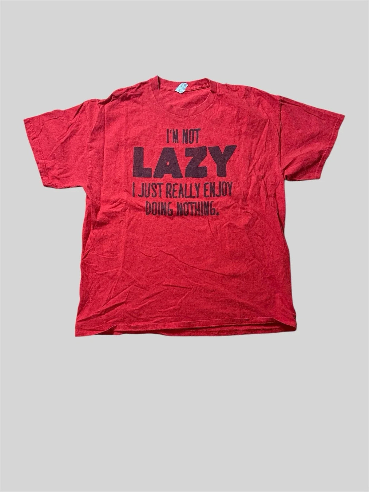Gildan Heavyweight Preshrunk Cotton I'm Not Lazy Red - Adult & Kids T-Shirts, Sweatshirts & Hoodies apparel design preview 1