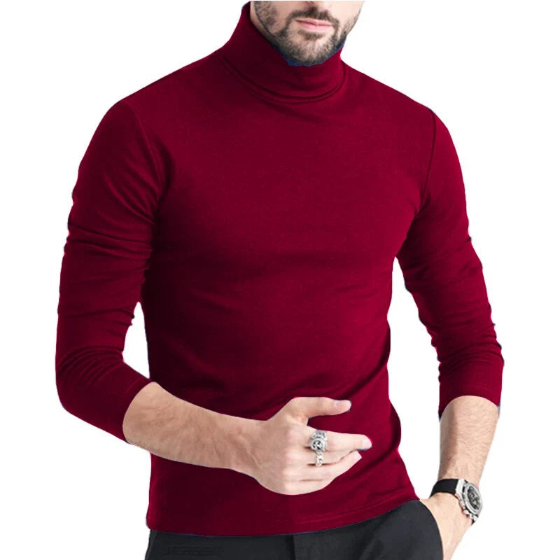 Mens Turtleneck Jumper Top Warm Casual Slim Thermal - Adult & Kids T-Shirts, Sweatshirts & Hoodies apparel design preview 1