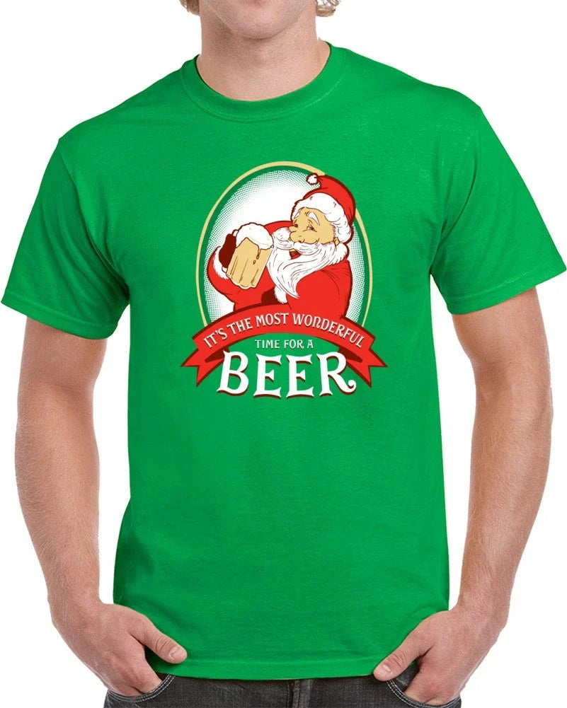 Its The Most Wonderful Time For A Beer Christmas - Adult & Kids T-Shirts, Sweatshirts & Hoodies apparel design preview 1