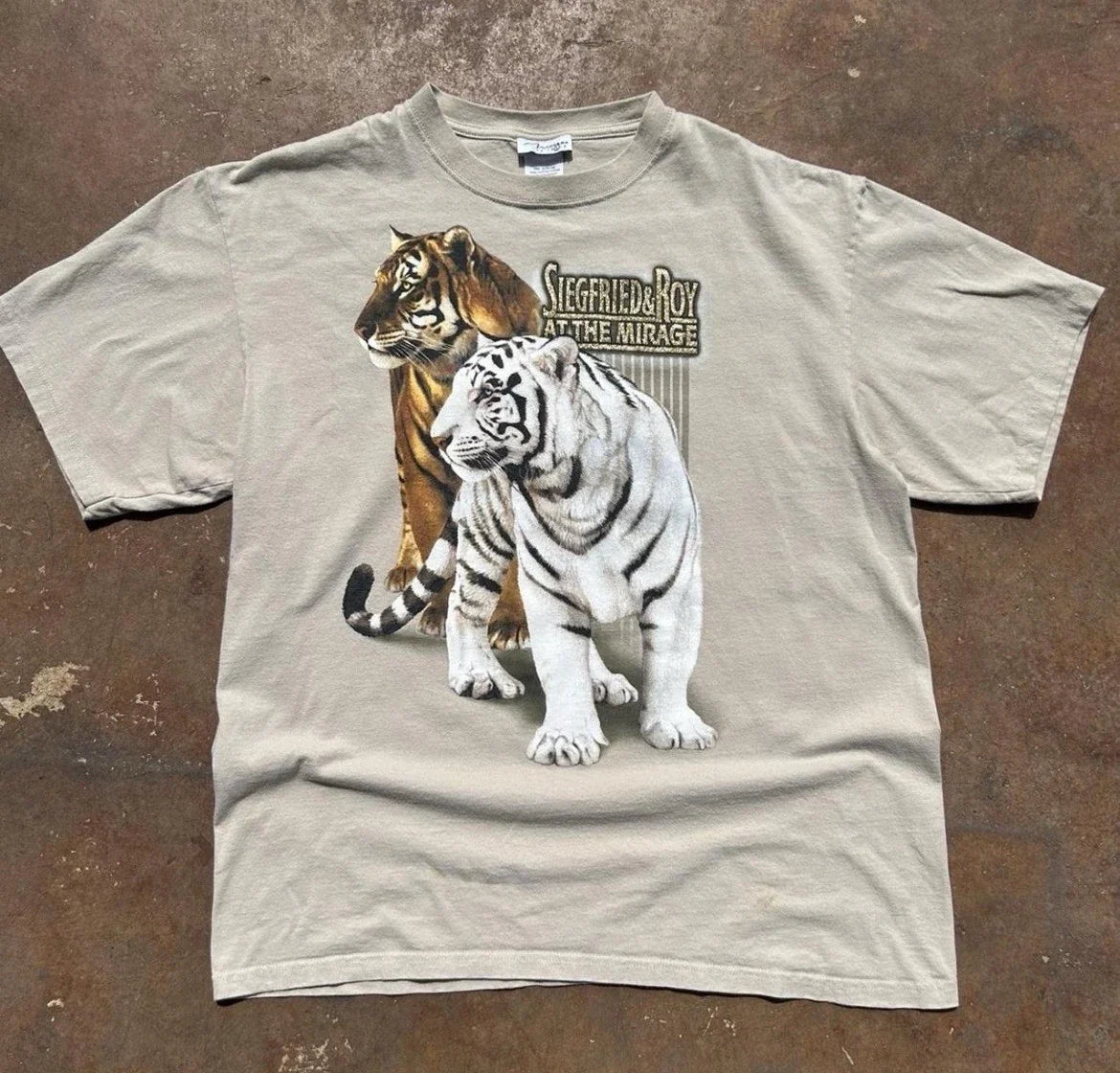 Vtg Siegfried Roy The Mirage Las Vegas Tiger Habitat - Adult & Kids T-Shirts, Sweatshirts & Hoodies apparel design preview 1