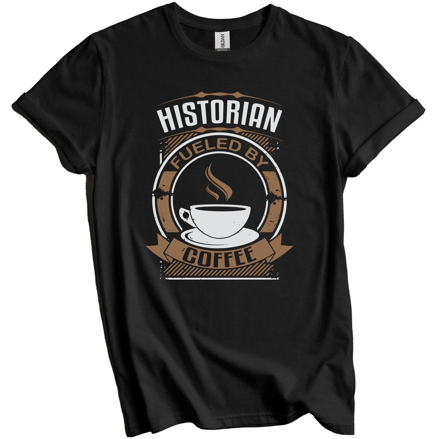 Historian Fueled By Coffee Funny Graphic - Adult & Kids T-Shirts, Sweatshirts & Hoodies apparel design preview 1
