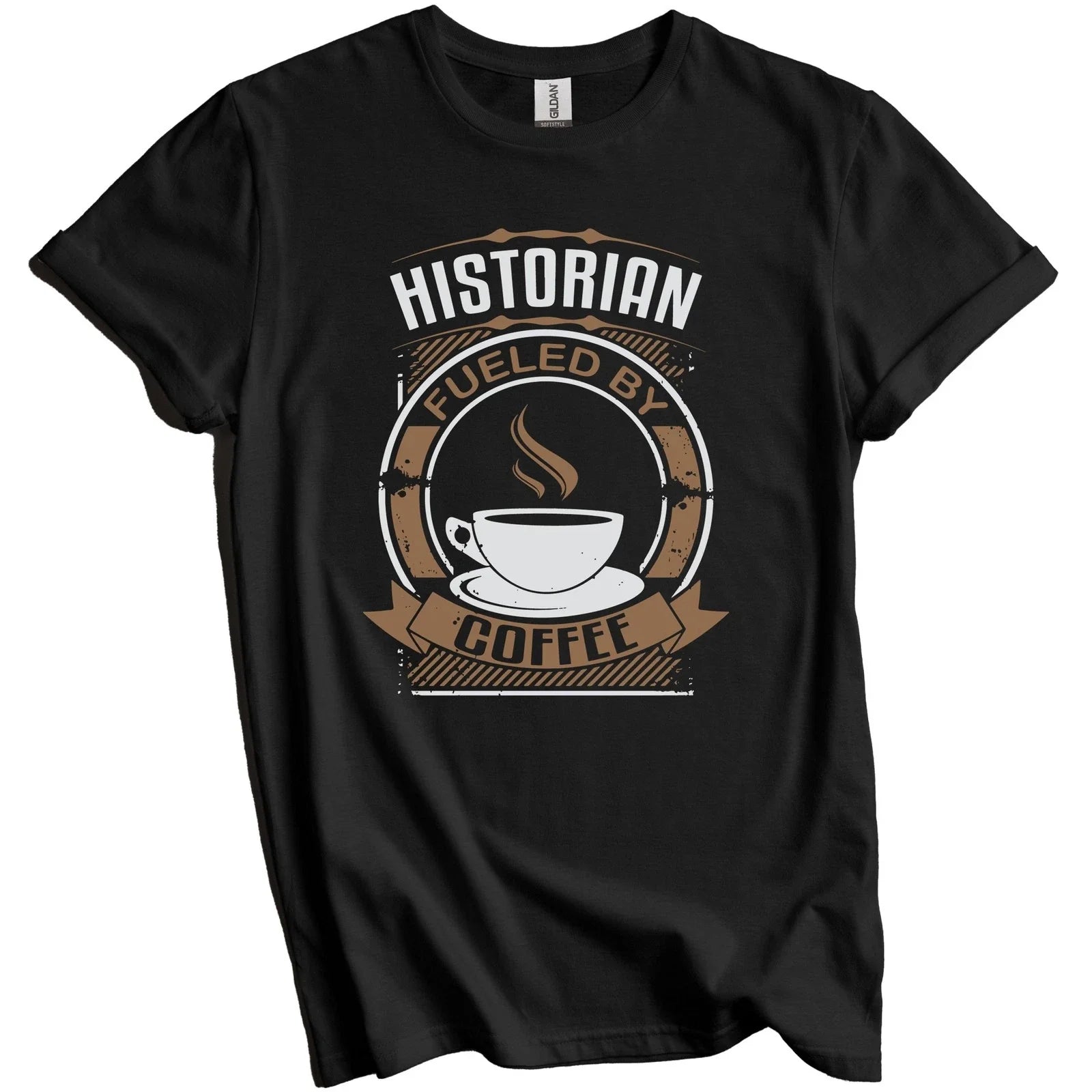Historian Fueled By Coffee Funny Graphic - Adult & Kids T-Shirts, Sweatshirts & Hoodies apparel design preview 1