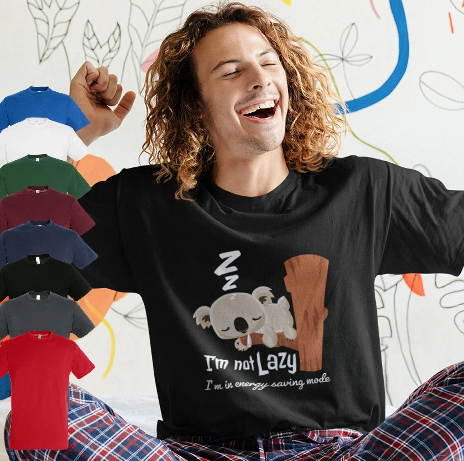 IM NOT LAZY IN ENERGY SAVING MODE INSPIRED MALE GIFT - Adult & Kids T-Shirts, Sweatshirts & Hoodies apparel design preview 1