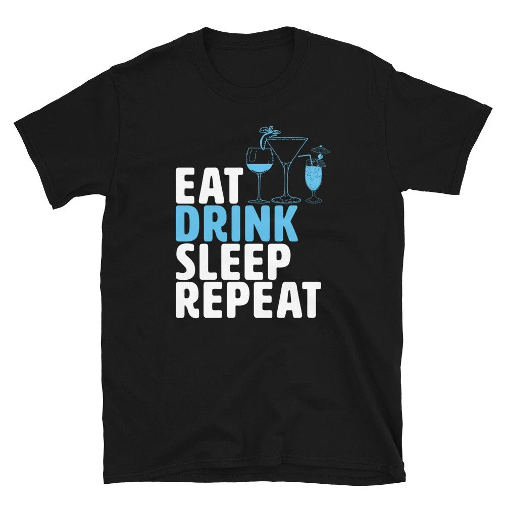 Eat Sleep Drink Cocktail and Wine - Adult & Kids T-Shirts, Sweatshirts & Hoodies apparel design preview 1