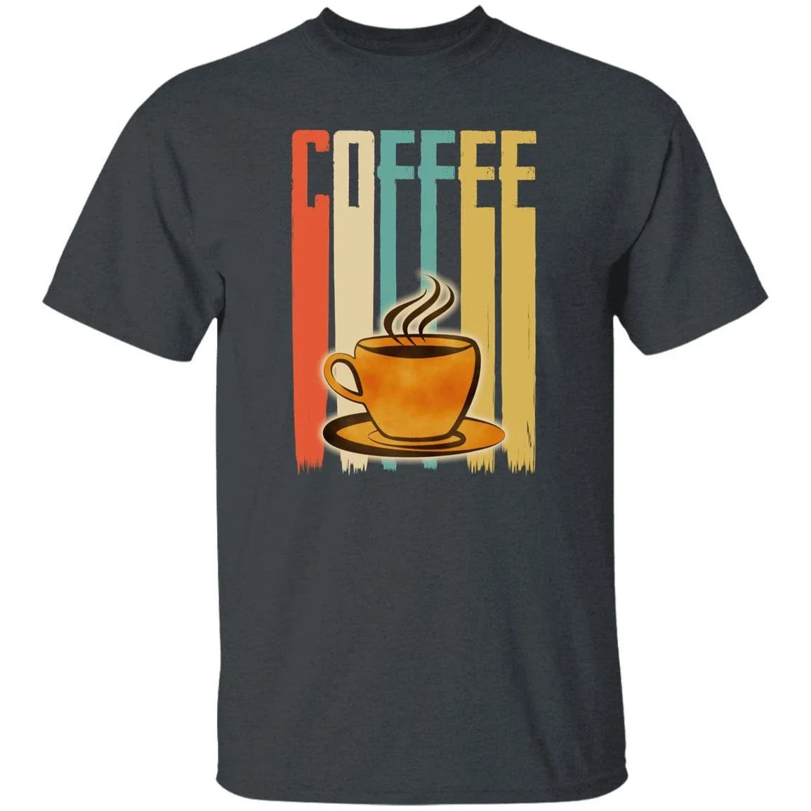Coffee retro gift lover black navy dark heather - Adult & Kids T-Shirts, Sweatshirts & Hoodies apparel design preview 1