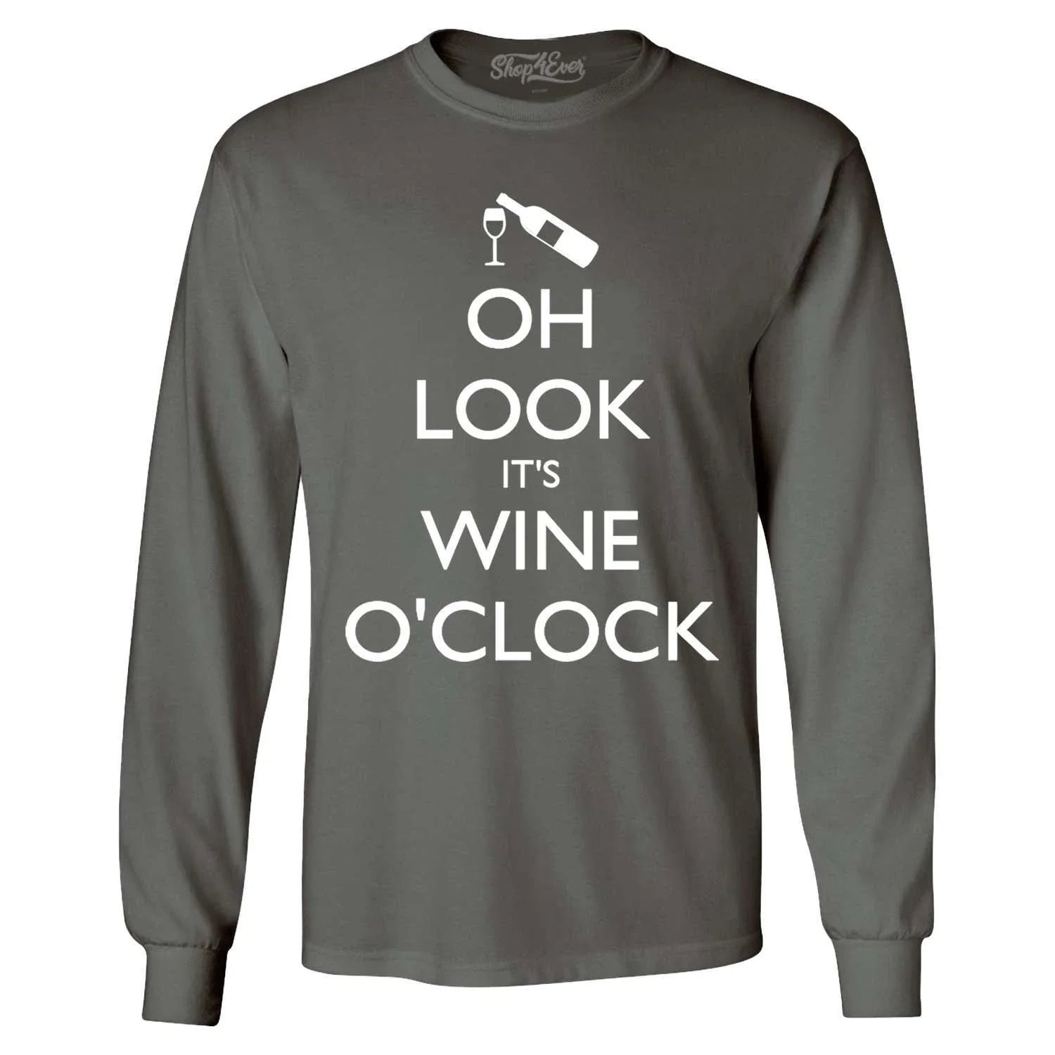 Oh Look It's Wine O'Clock Lovers Funny - Adult & Kids T-Shirts, Sweatshirts & Hoodies apparel design preview 1