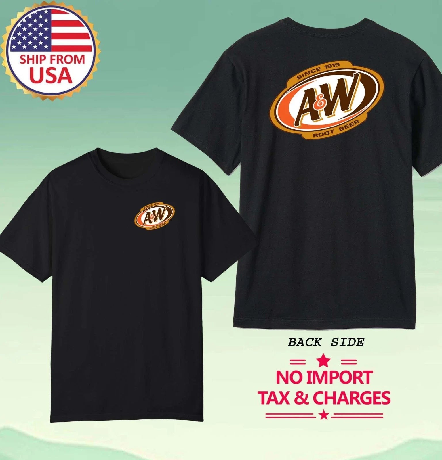 A&W Root Beer Men's Black Size S-5XL - Adult & Kids T-Shirts, Sweatshirts & Hoodies apparel design preview 1