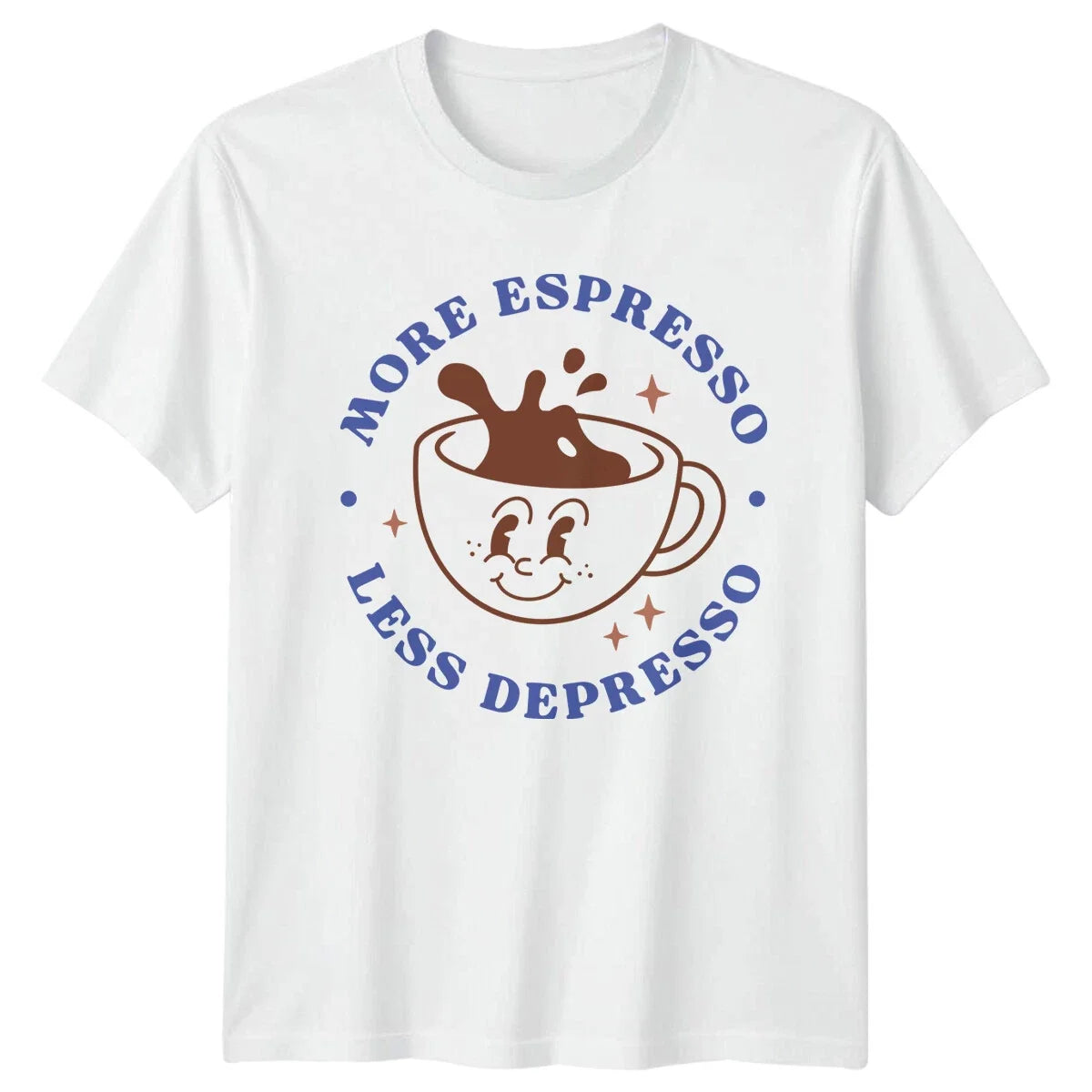 More Espresso Less Depresso Coffee Lover Graphic - Adult & Kids T-Shirts, Sweatshirts & Hoodies apparel design preview 1