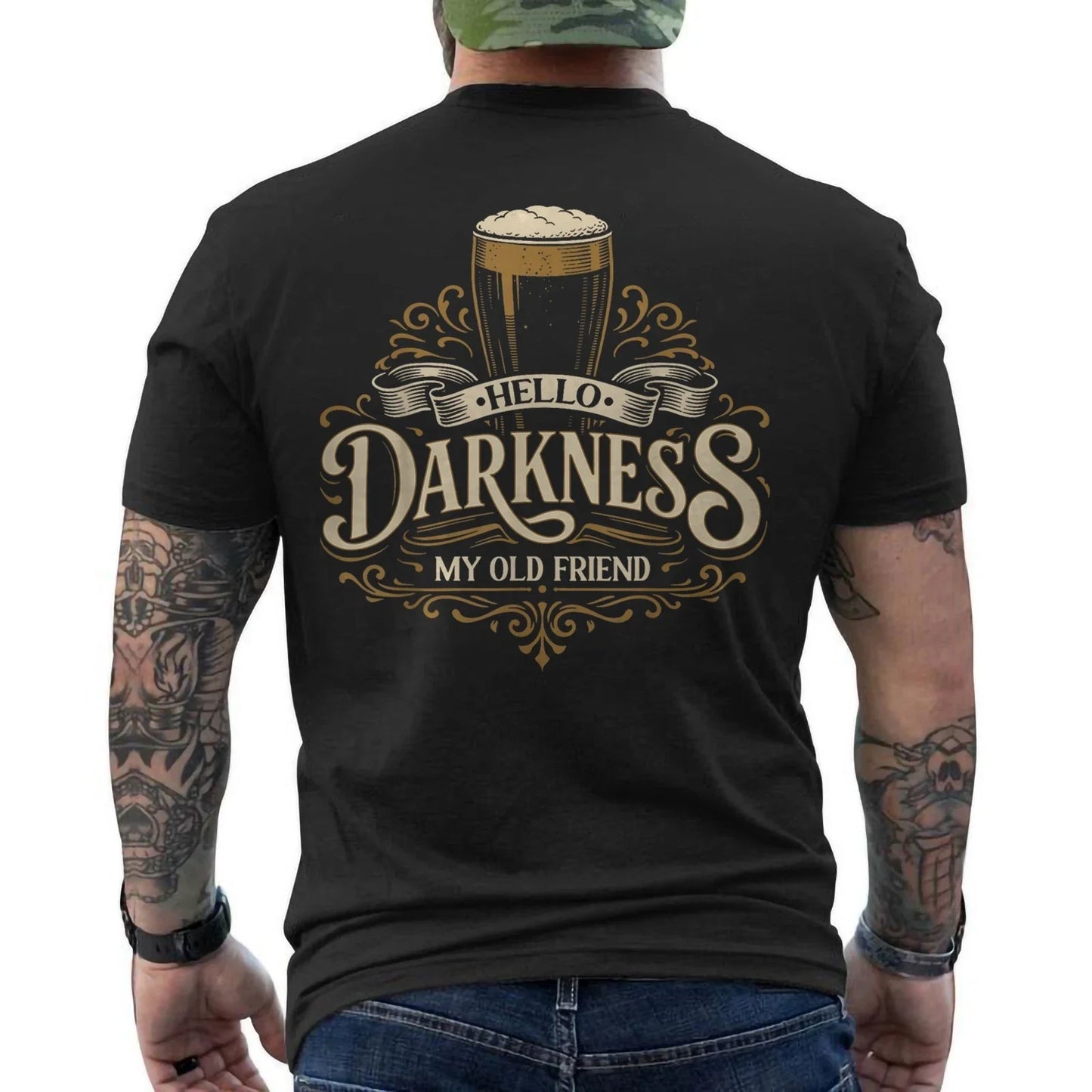 Hello Darkness My Old Friend Irish Beer St. Patrick's - Adult & Kids T-Shirts, Sweatshirts & Hoodies apparel design preview 1