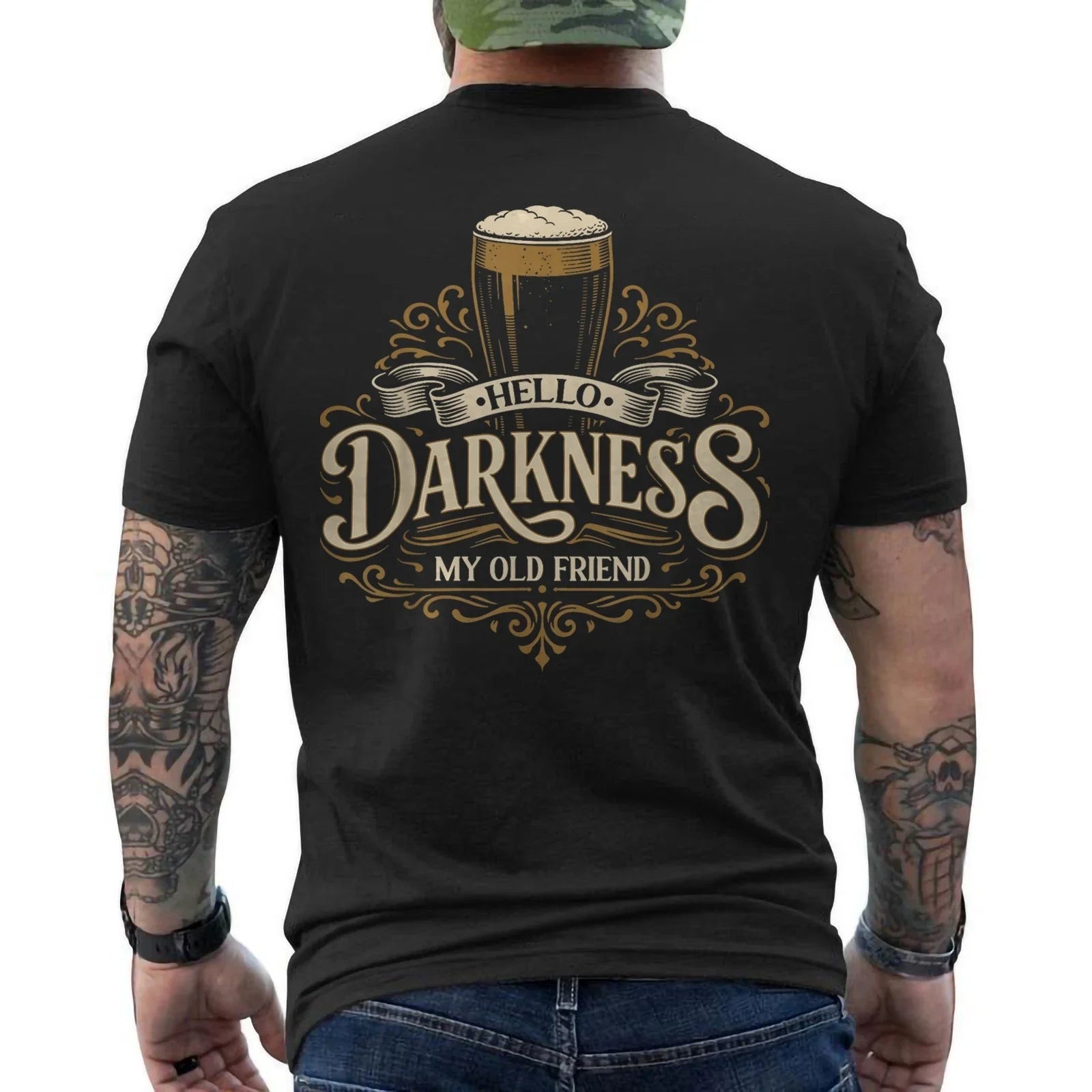 Hello Darkness My Old Friend Irish Beer St. Patrick's - Adult & Kids T-Shirts, Sweatshirts & Hoodies apparel design preview 1